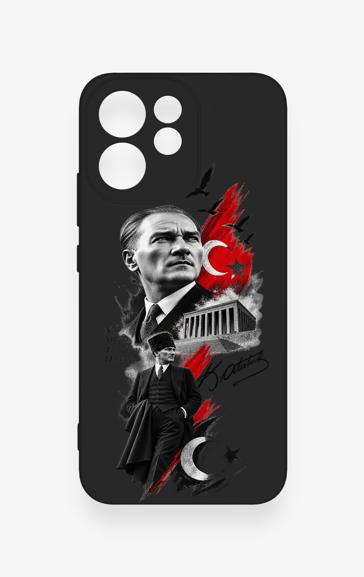 Oppo Reno 15F Uyumlu Atatürk Anıtkabir Desenli Silikon Kılıf