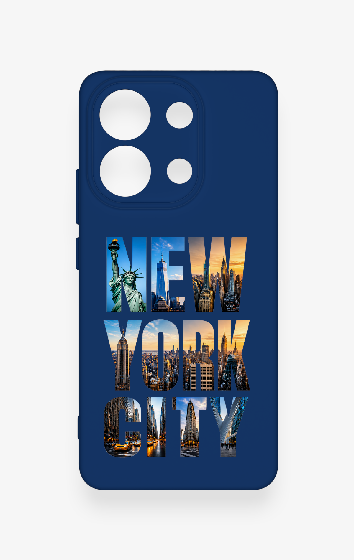 Redmi Note 13 4G Uyumlu New York City Desenli Silikon Kılıf