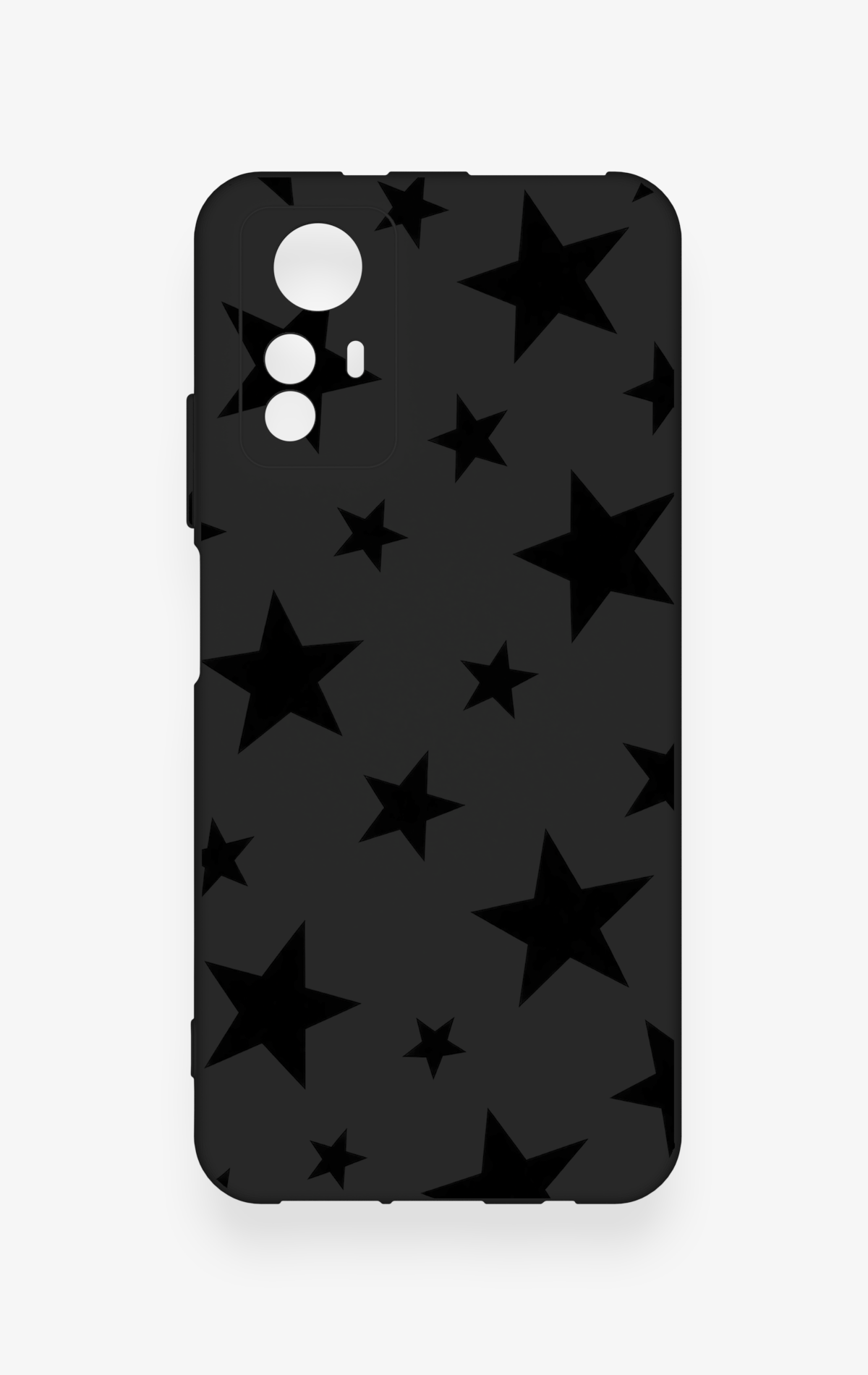 Redmi Note 12S Uyumlu Siyah Star Desenli Silikon Kılıf