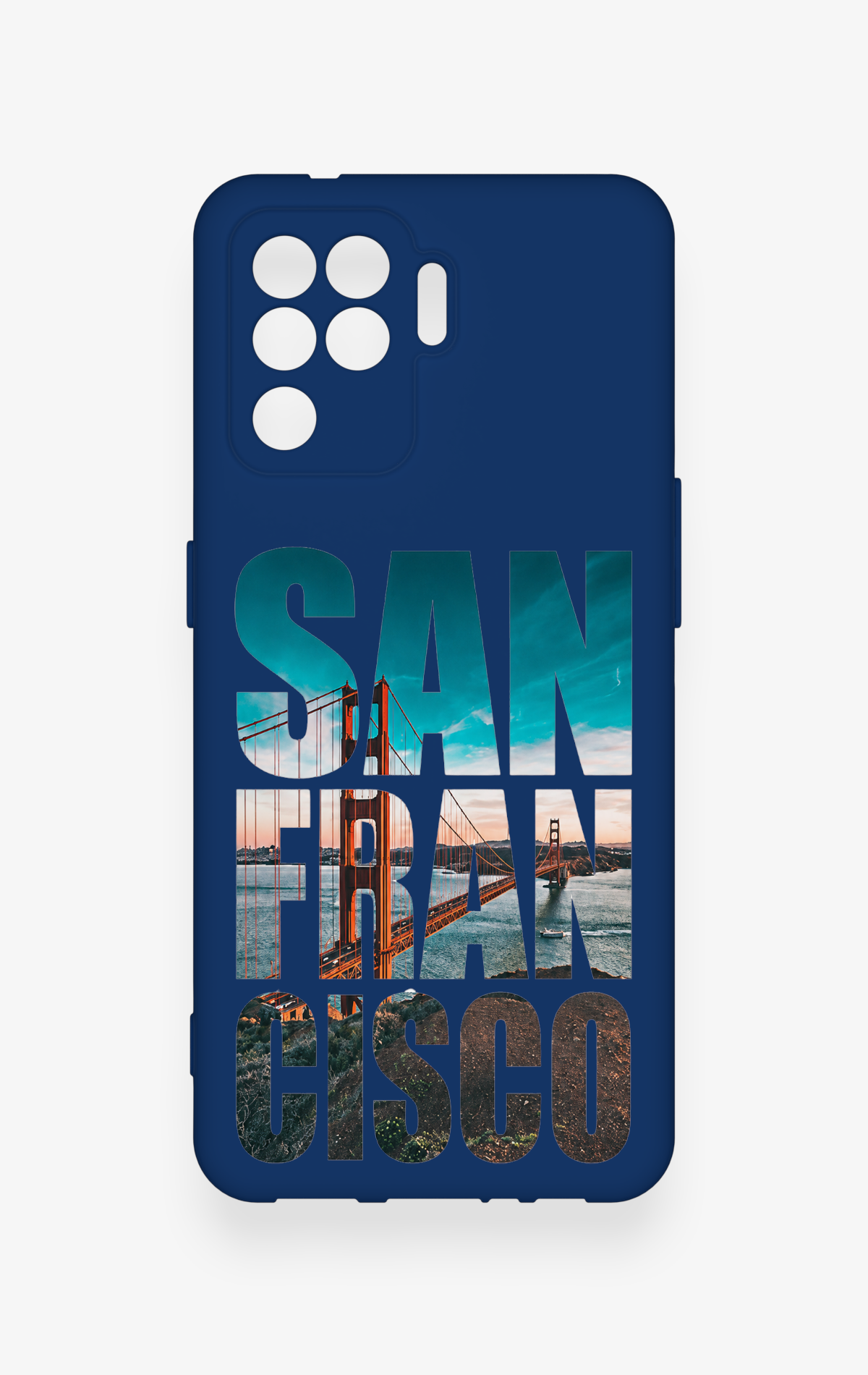 Oppo Reno 5 Lite Uyumlu San Francisco Desenli Silikon Kılıf