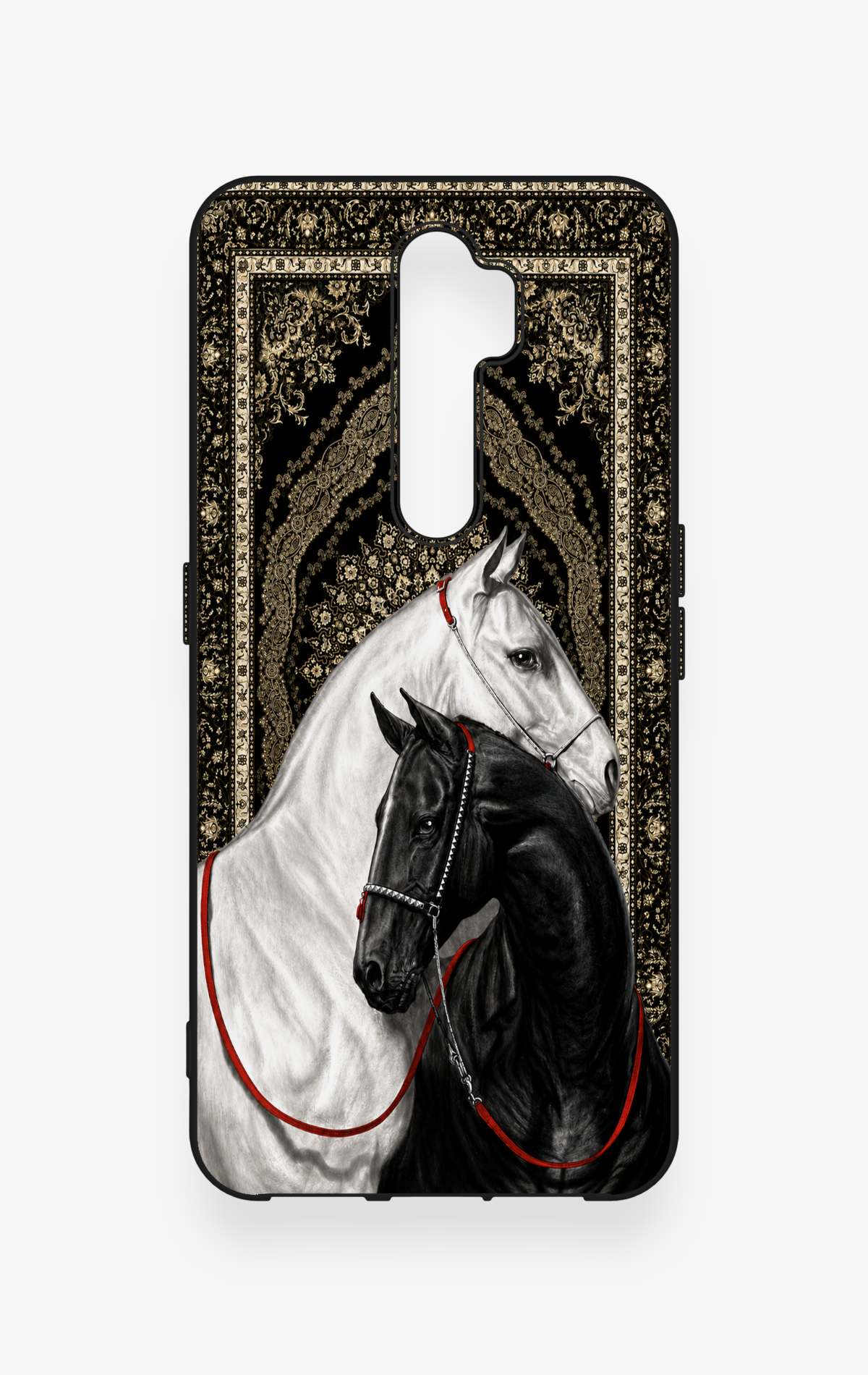 Oppo A5 2020 Uyumlu Asil Sevgili Atlar Desenli Silikon Kılıf