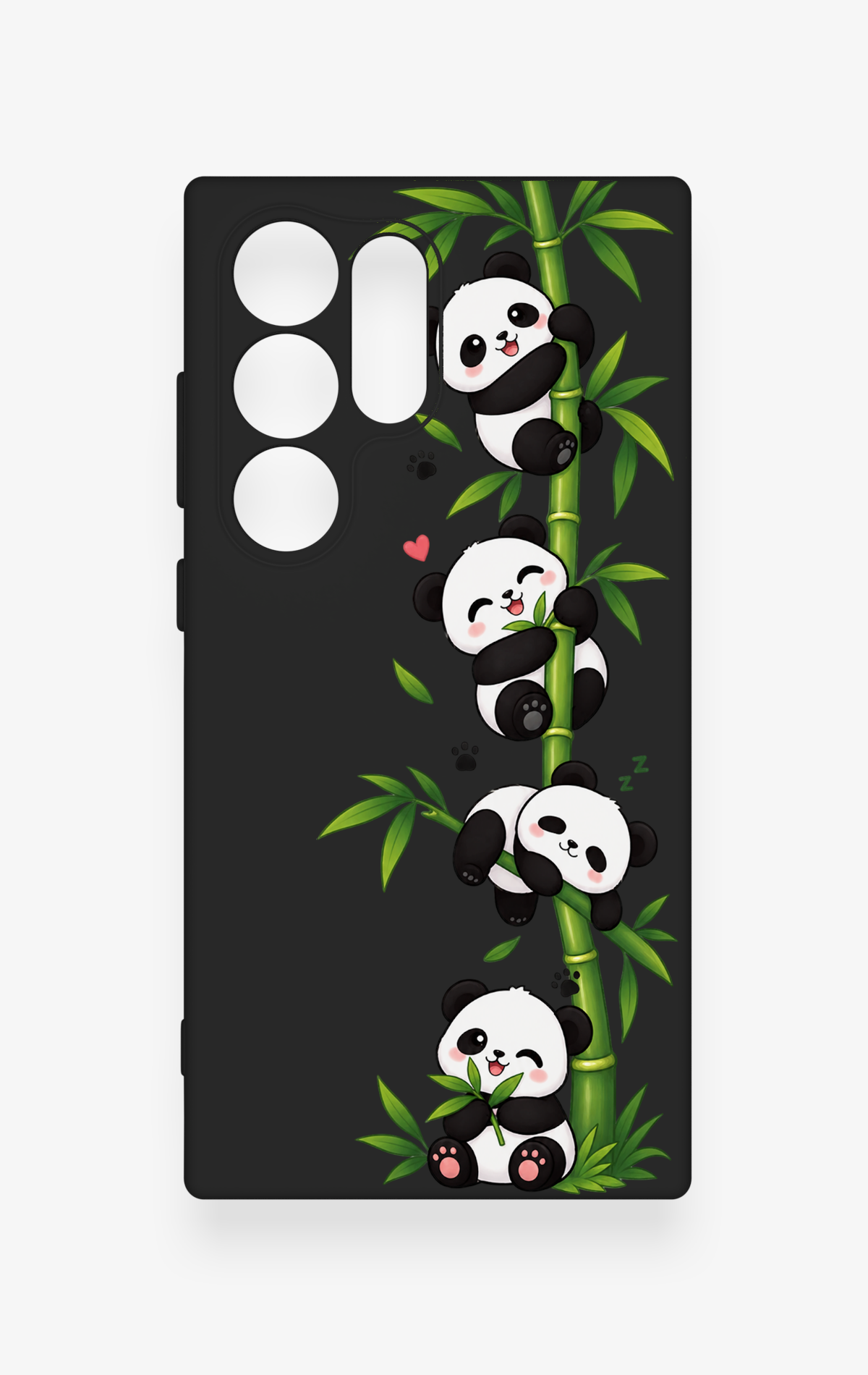 Samsung S24 Ultra Uyumlu Sevimli Panda Bambu Desenli Silikon Kılıf