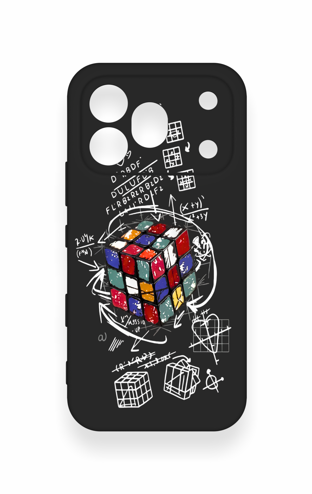 Honor 600 Pro Uyumlu Rubik Küb Desenli Silikon Kılıf