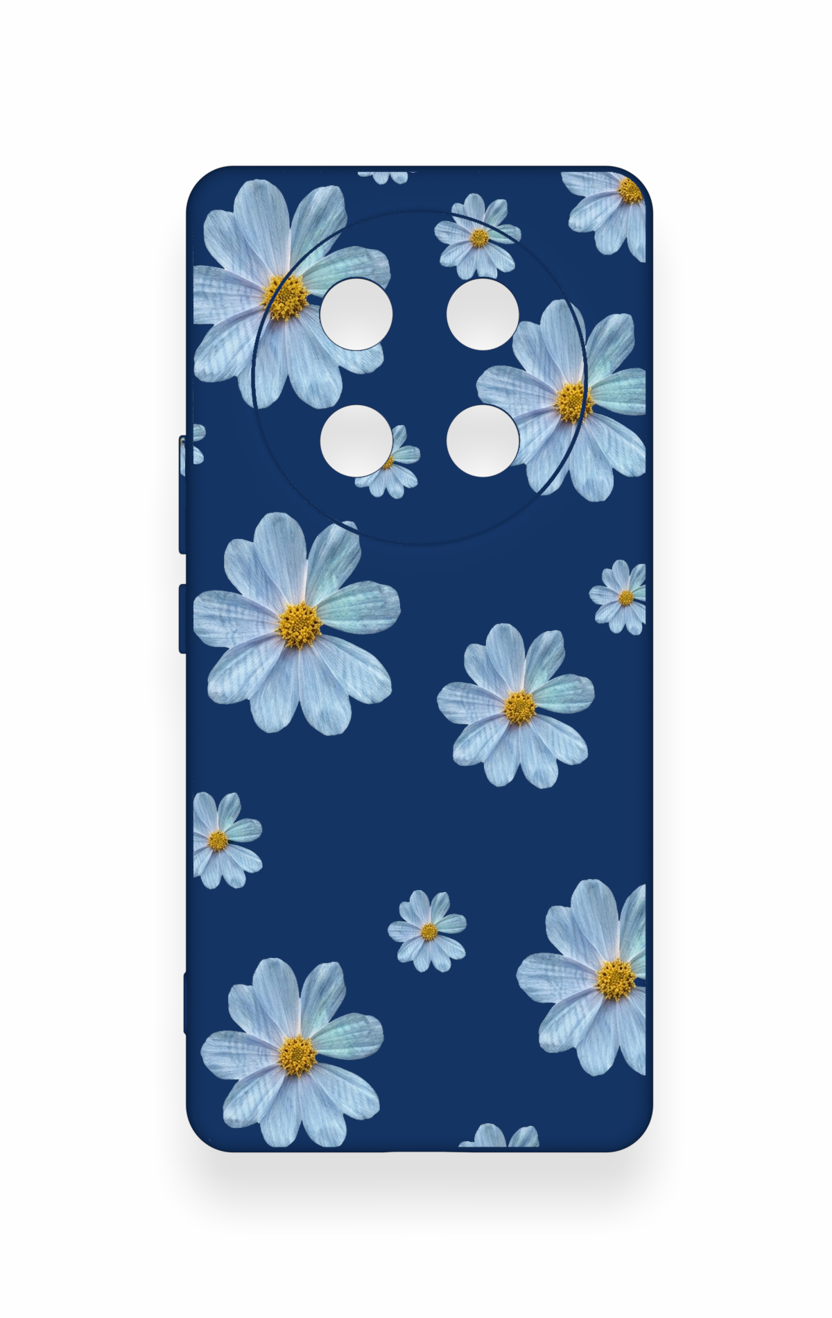 Honor Magic 7 Lite 5G Uyumlu Mavi Papatya Desenli Silikon Kılıf