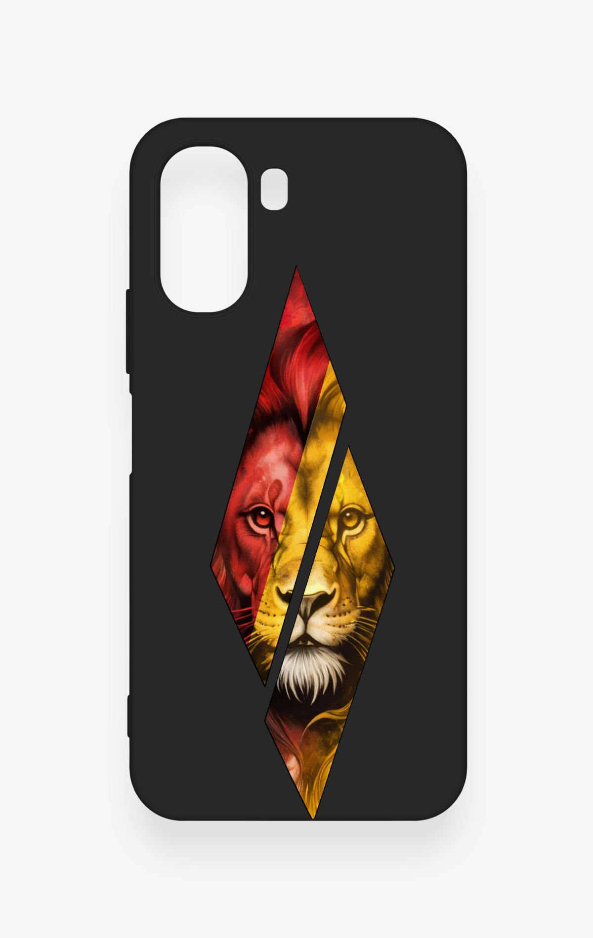 Oppo A6T Uyumlu Kesik Aslan Desenli Silikon Kılıf