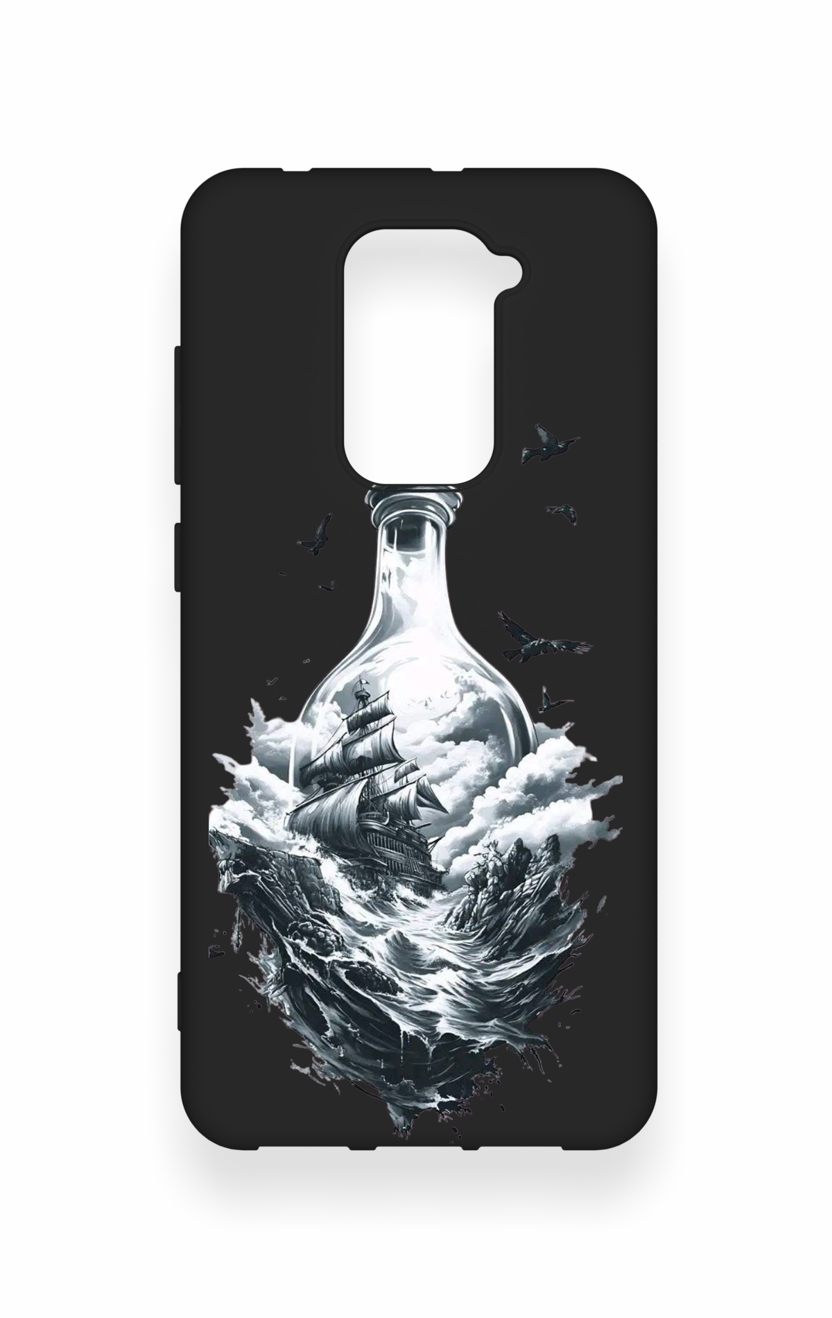 Redmi Note 9 Uyumlu Secret Sea Desenli Silikon Kılıf