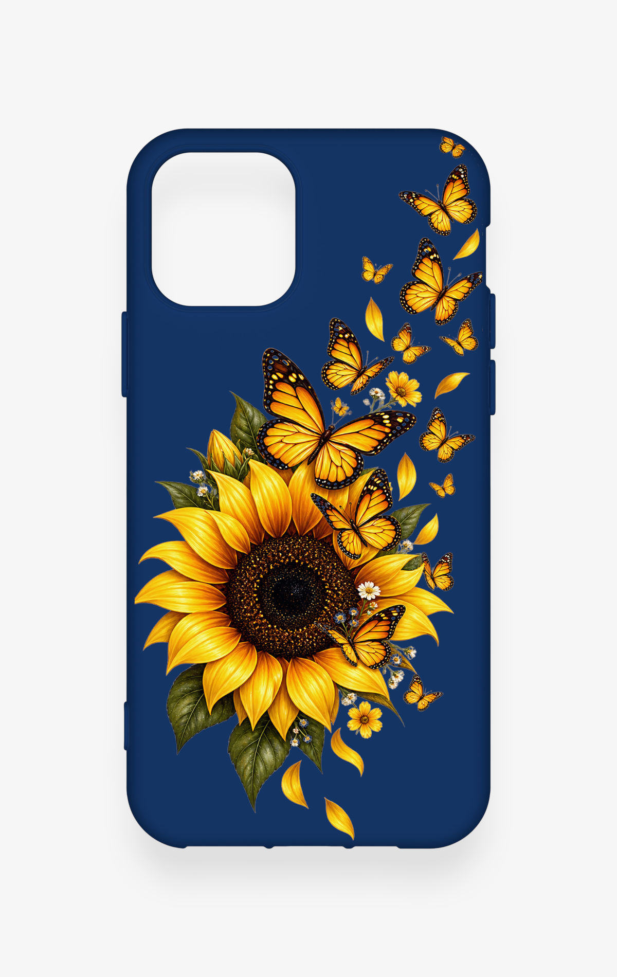 iPhone 11 Pro Uyumlu Ayçiçeği Desenli Silikon Kılıf