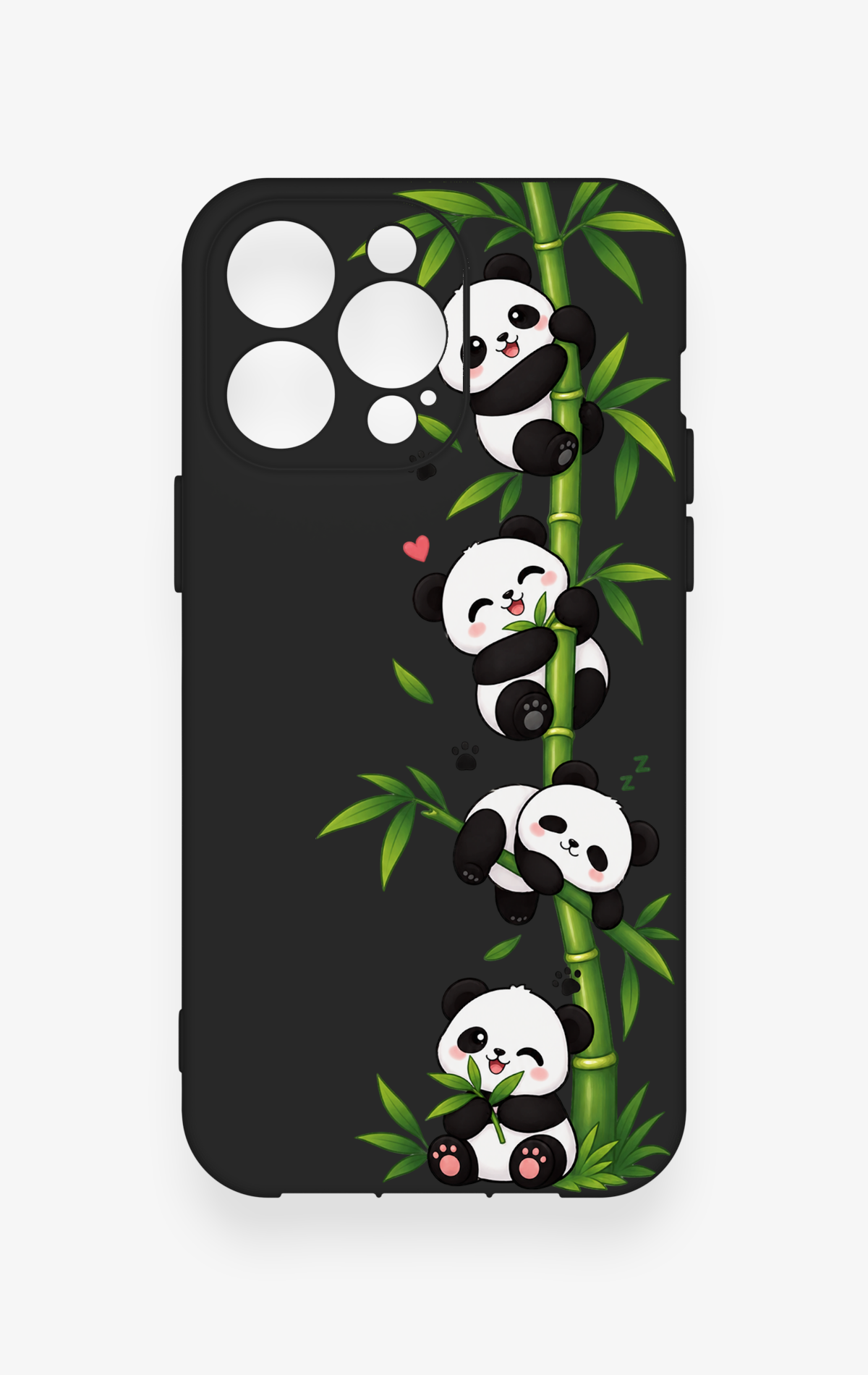 iPhone 13 Pro Max Uyumlu Sevimli Panda Bambu Desenli Silikon Kılıf