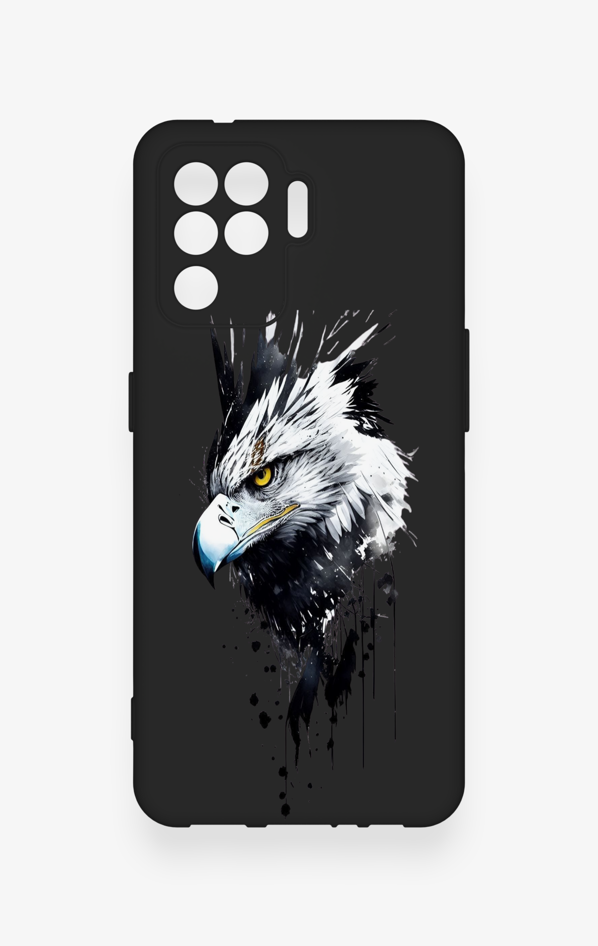 Oppo Reno 5 Lite Uyumlu Bald Eagle Desenli Silikon Kılıf