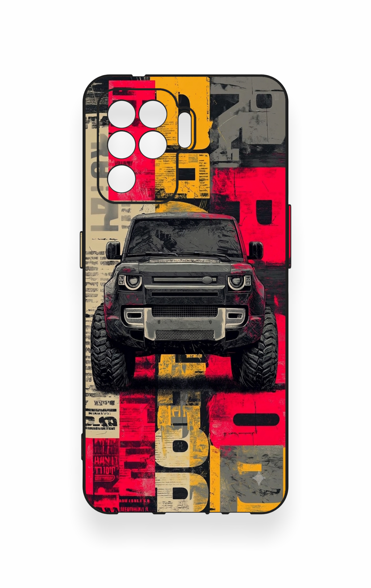 Oppo Reno 5 Lite Uyumlu Defender Truck Desenli Silikon Kılıf