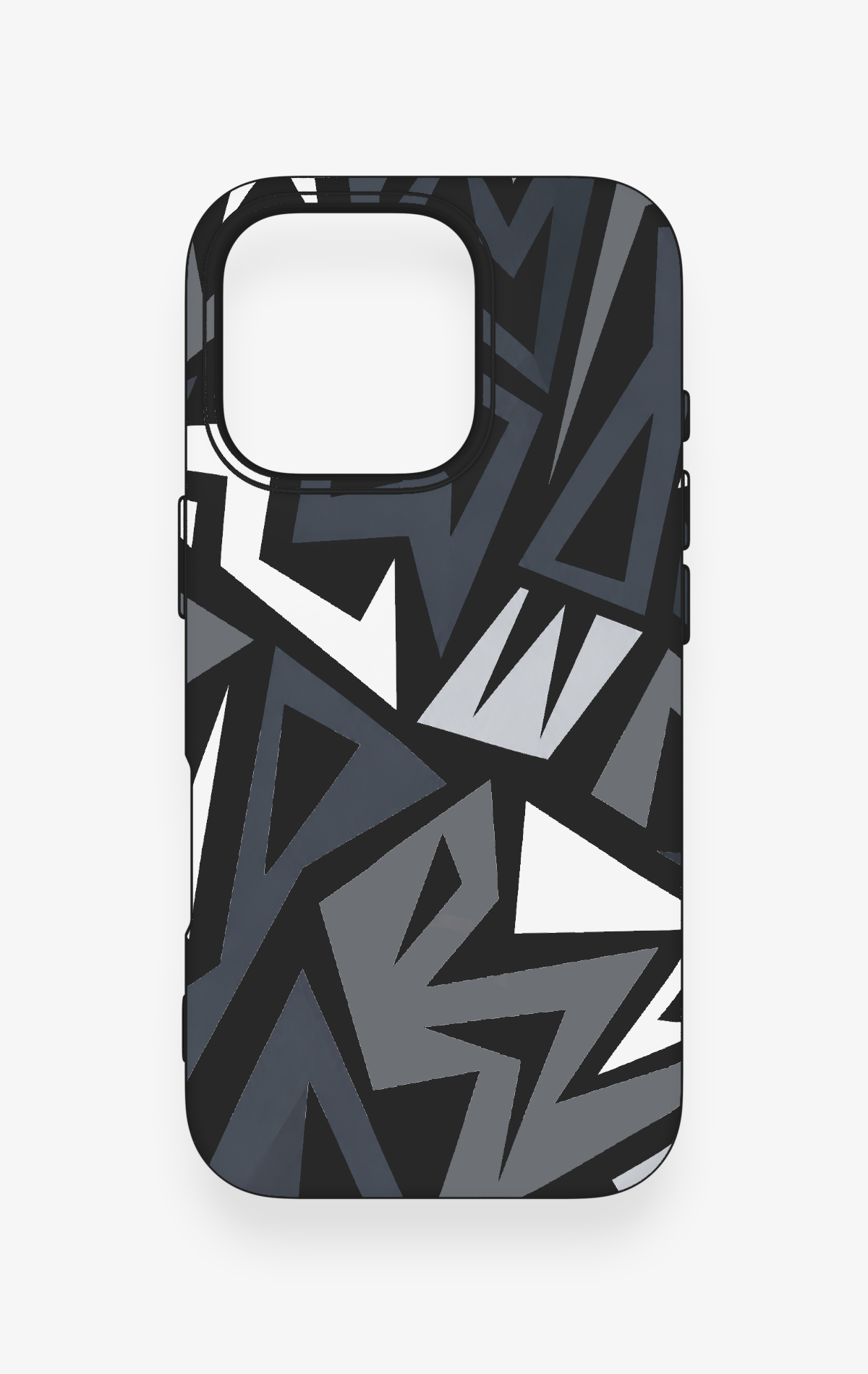 iPhone 16 Pro Uyumlu Geometrik Blok Desenli Silikon Kılıf