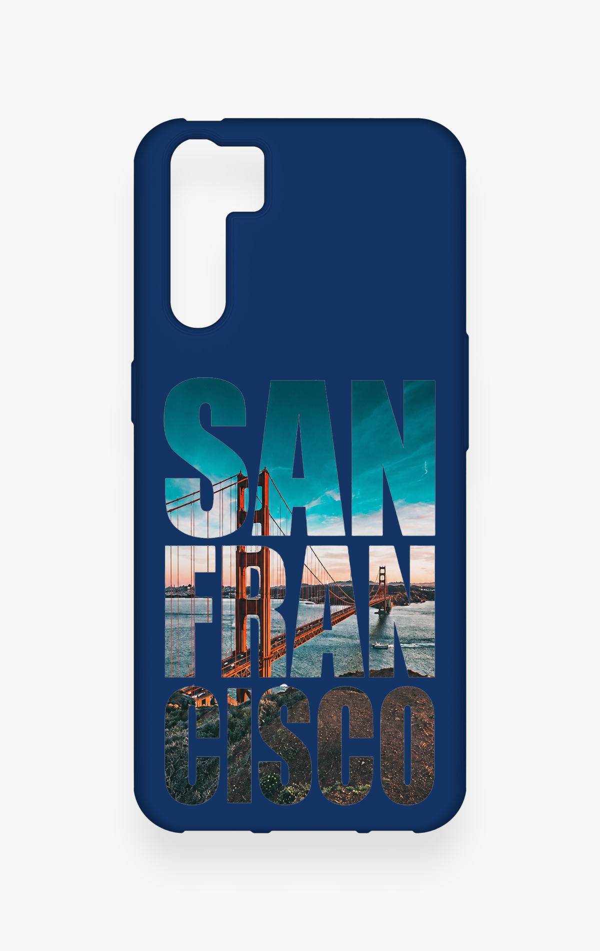 Oppo A91 Uyumlu San Francisco Desenli Silikon Kılıf