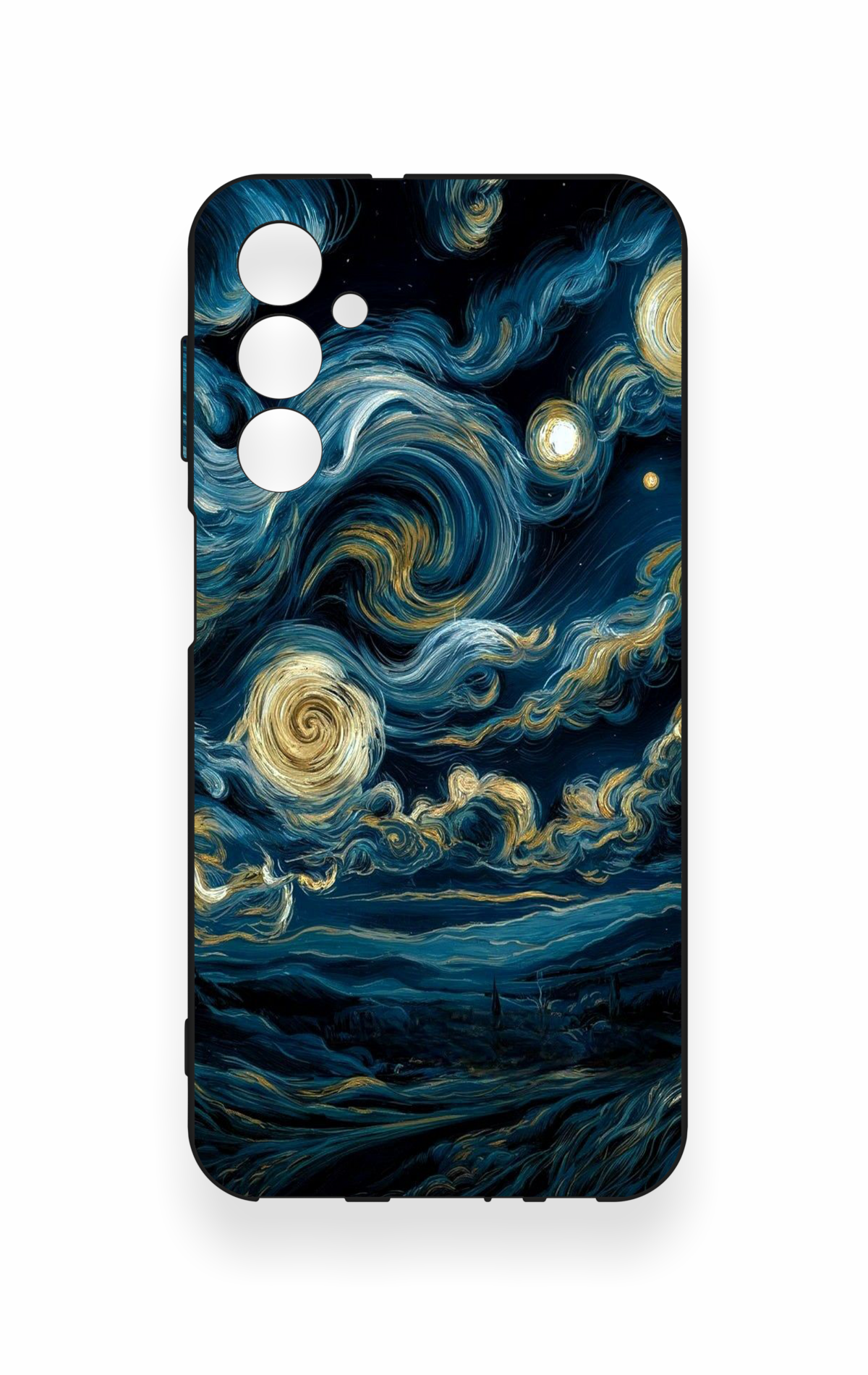 Samsung M34 Uyumlu Yıldızlı Gece Desenli Silikon Kılıf