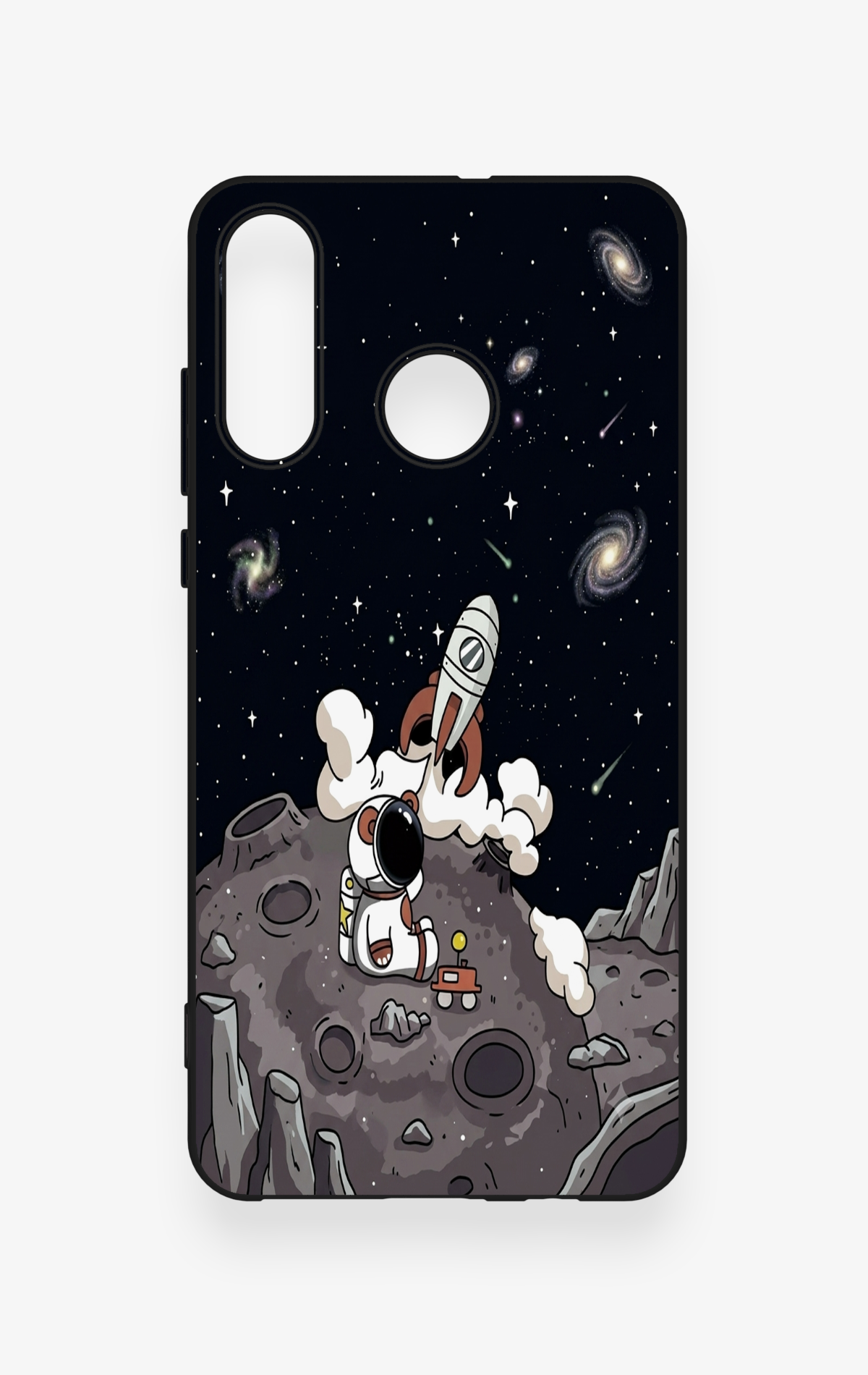 Huawei P30 Lite Uyumlu Uzay Astronot Desenli Silikon Kılıf