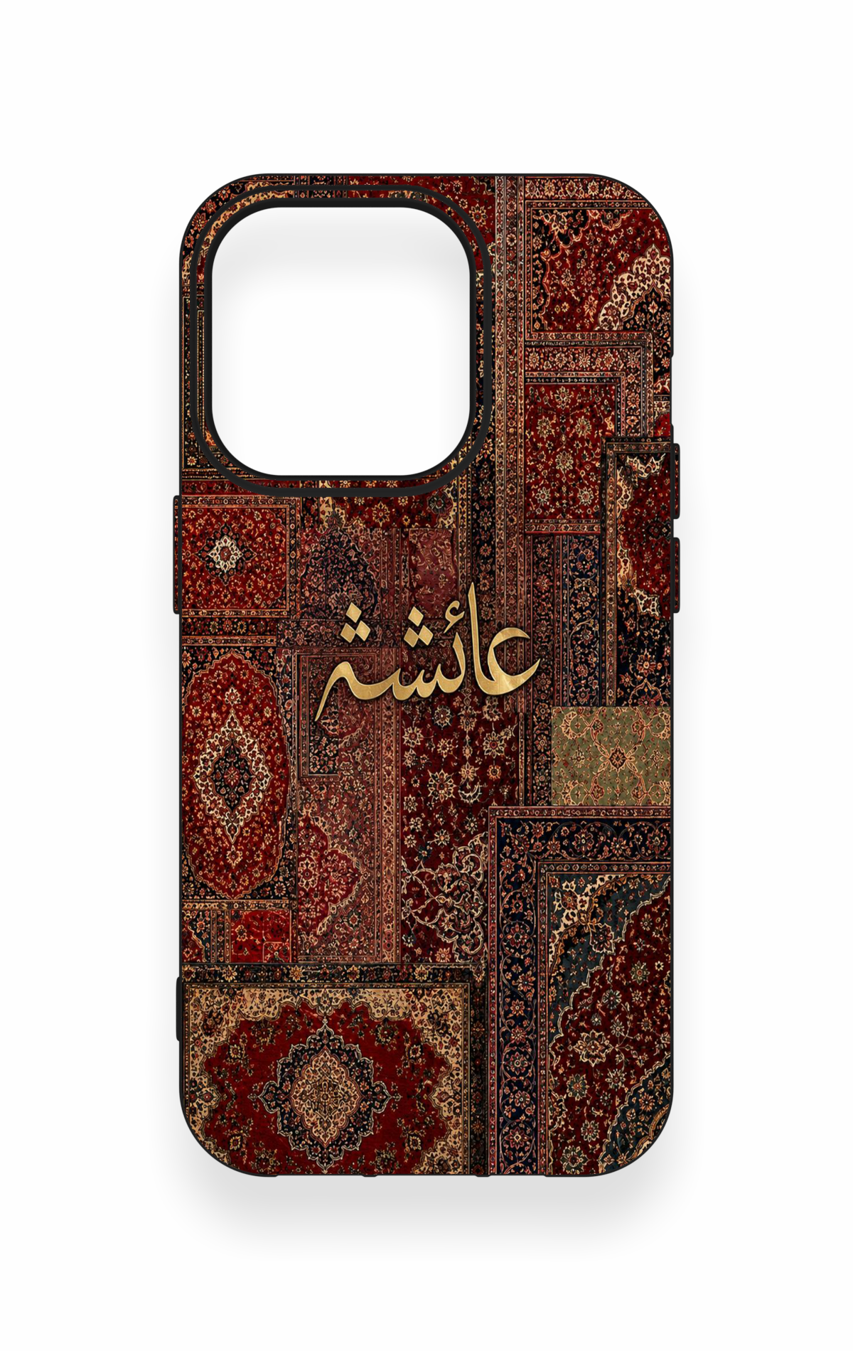 iPhone 14 Pro Uyumlu Vintage Halı Desenli Silikon Kılıf