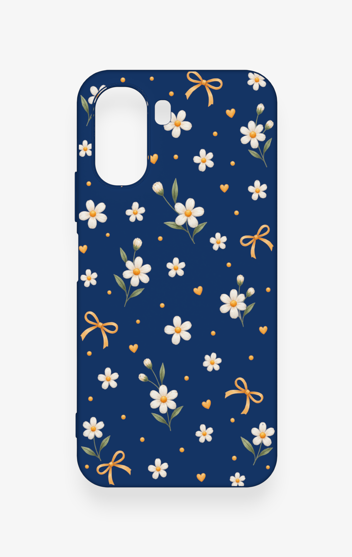 Oppo A6T Uyumlu Papatya Fiyonk Desenli Silikon Kılıf
