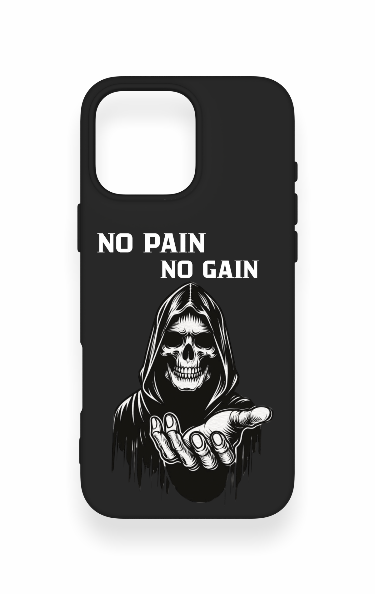 iPhone 16 Pro Max Uyumlu No Pain No Gain Desenli Silikon Kılıf