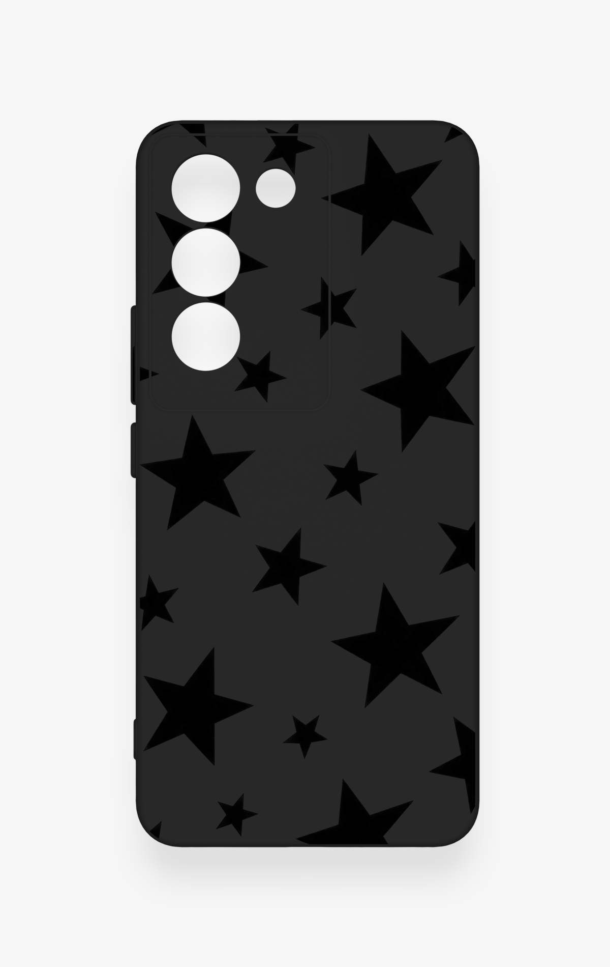 Vivo V30 Lite Uyumlu Siyah Star Desenli Silikon Kılıf