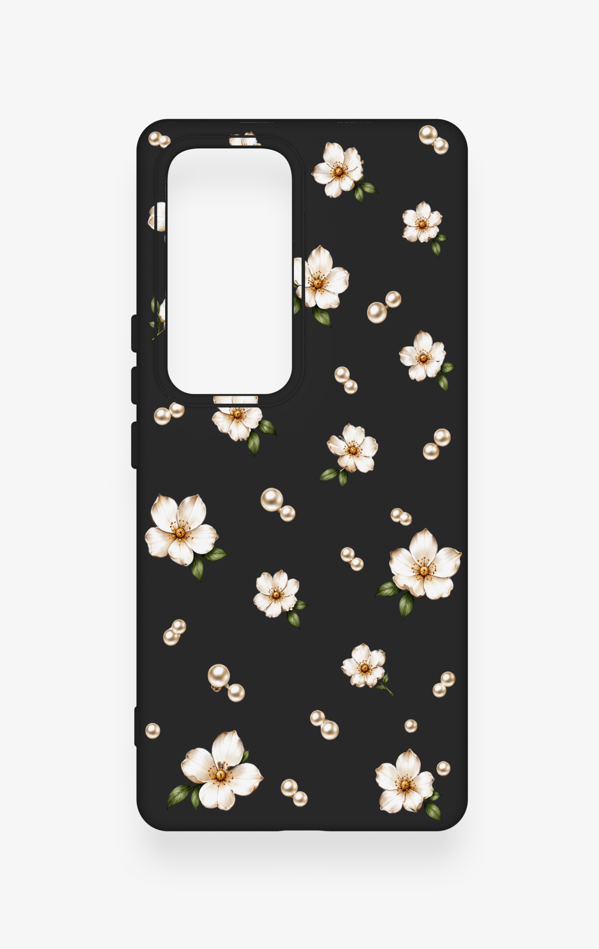 Vivo V30 Uyumlu İnci Papatya Desenli Silikon Kılıf