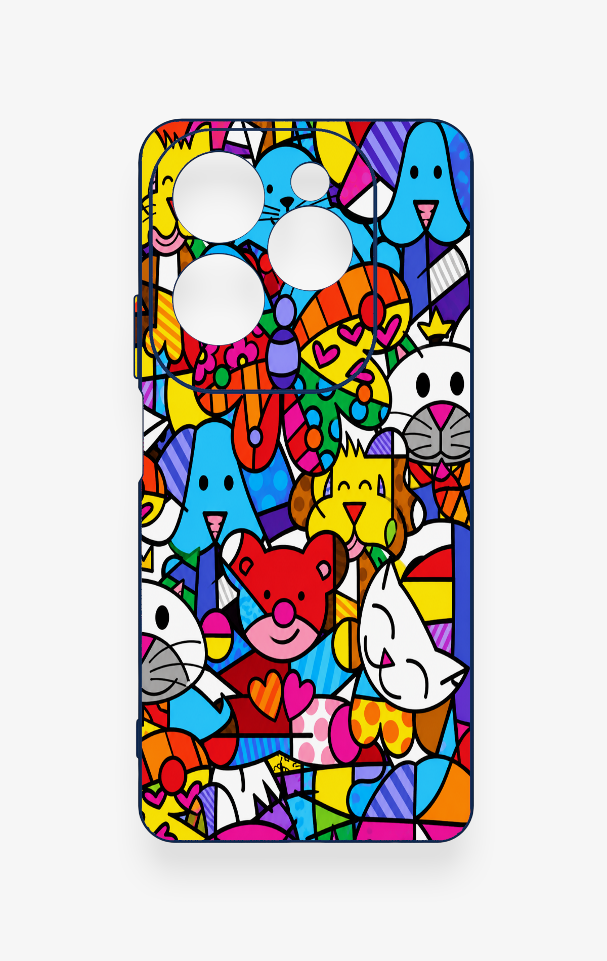 İnfinix Hot 40 Pro Uyumlu Britto Garden Desenli Silikon Kılıf