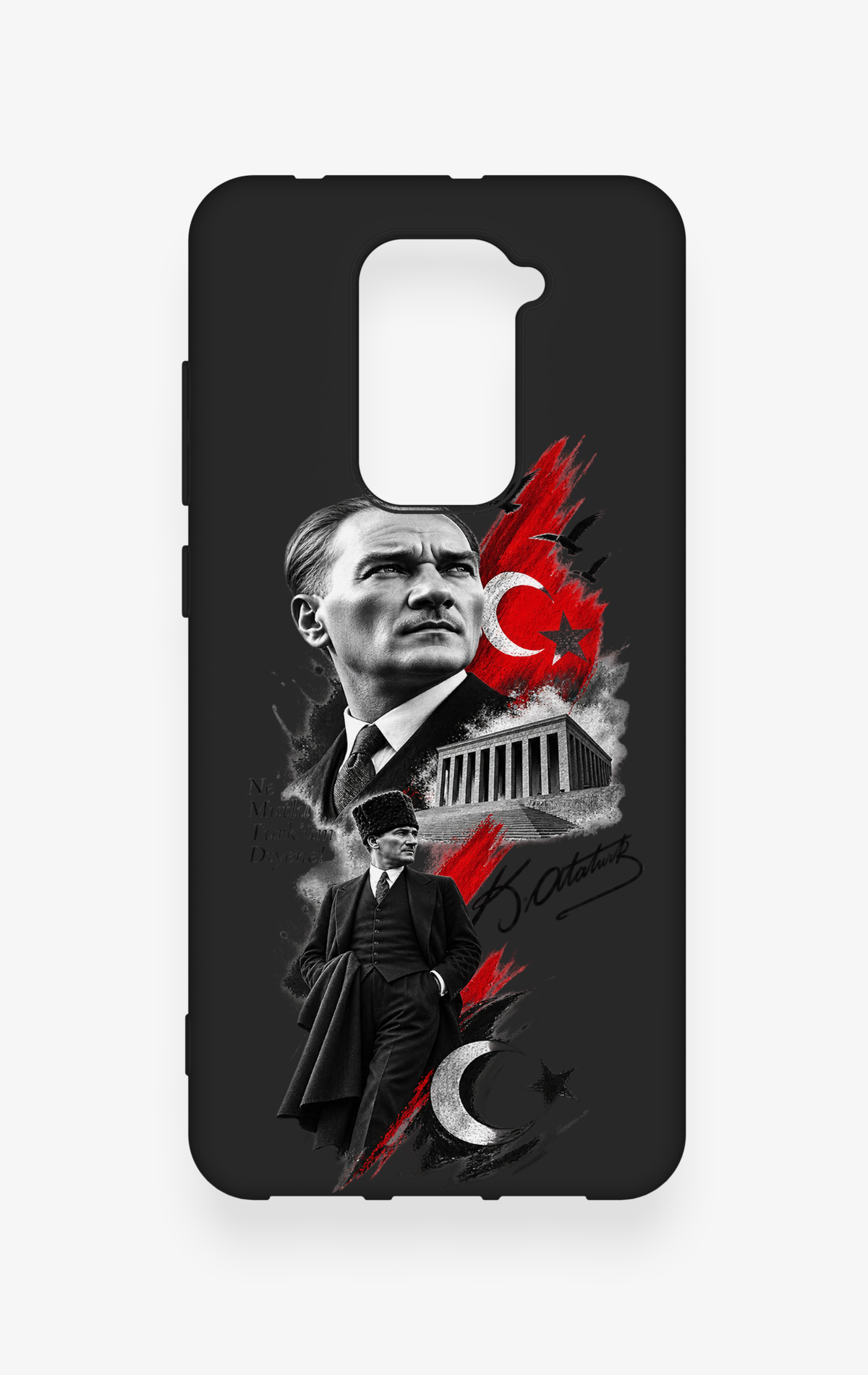 Redmi Note 9 Uyumlu Atatürk Anıtkabir Desenli Silikon Kılıf