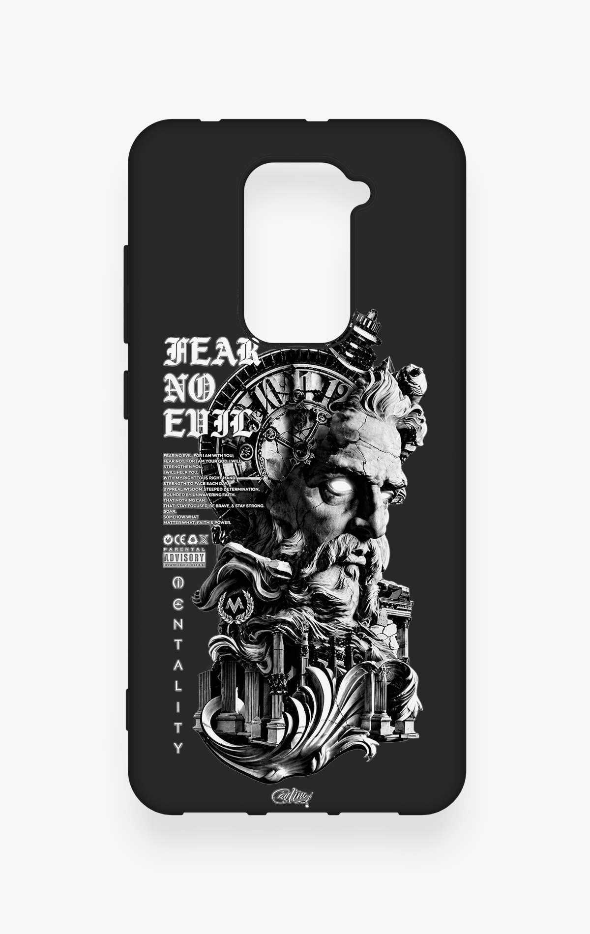Redmi Note 9 Uyumlu Fear No Evil Desenli Silikon Kılıf
