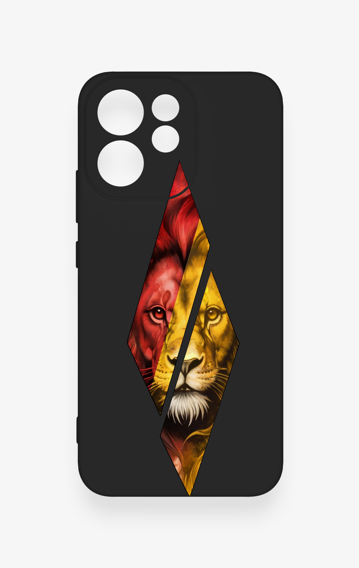 Oppo Reno 15F Uyumlu Kesik Aslan Desenli Silikon Kılıf