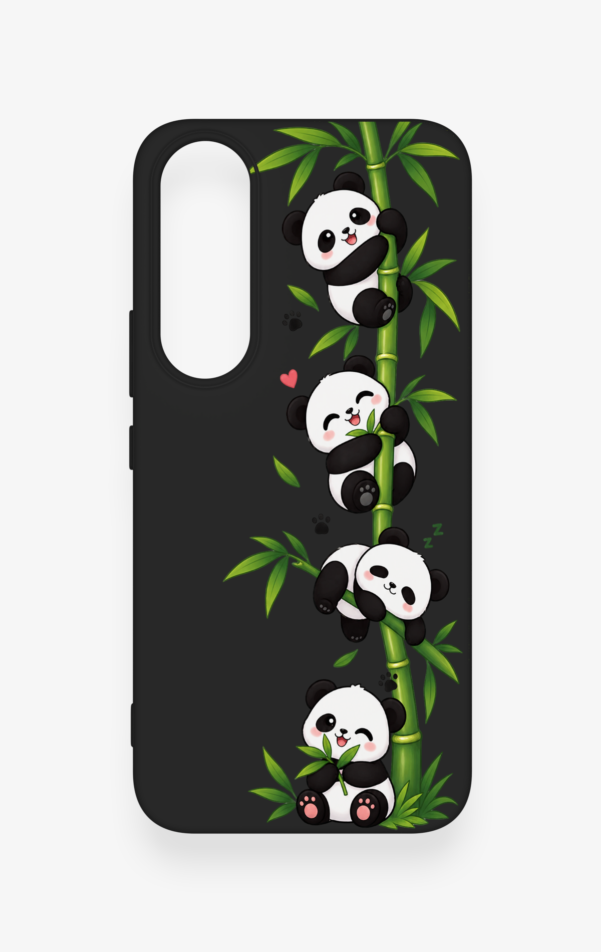 Vivo V70 FE 5G Uyumlu Sevimli Panda Bambu Desenli Silikon Kılıf