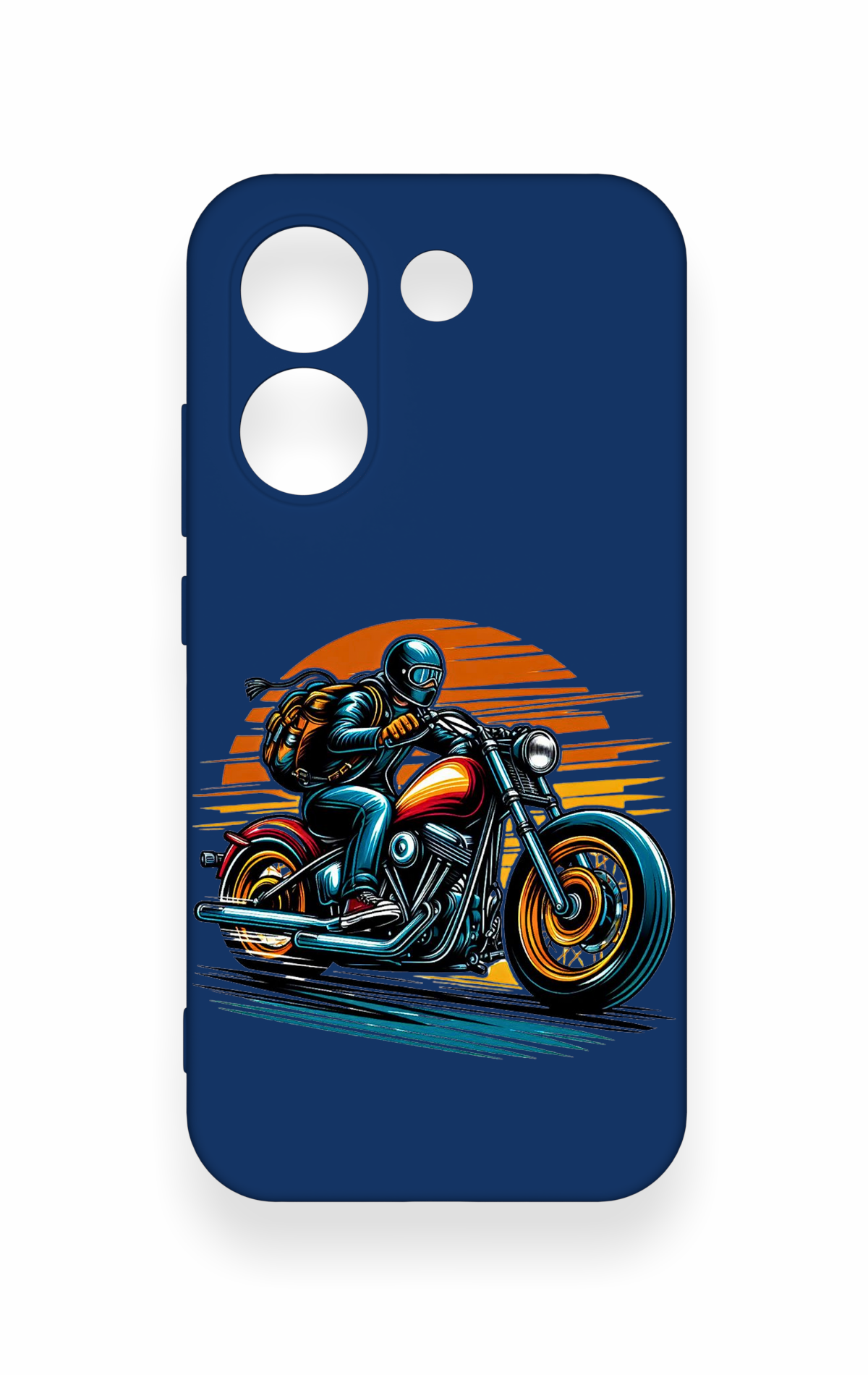 Poco X8 Pro Uyumlu Moto Rider Desenli Silikon Kılıf