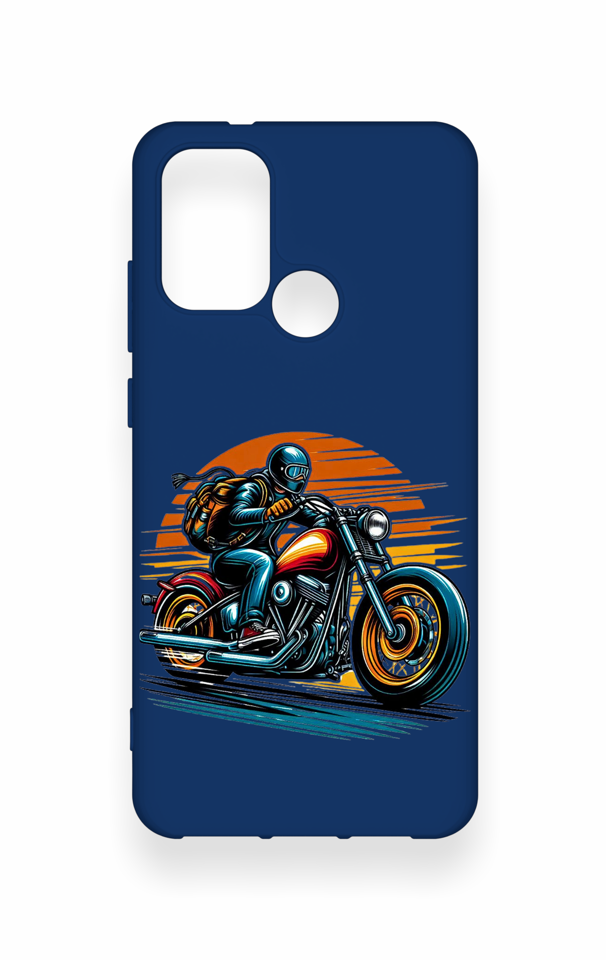 Casper Via F20 Uyumlu Moto Rider Desenli Silikon Kılıf