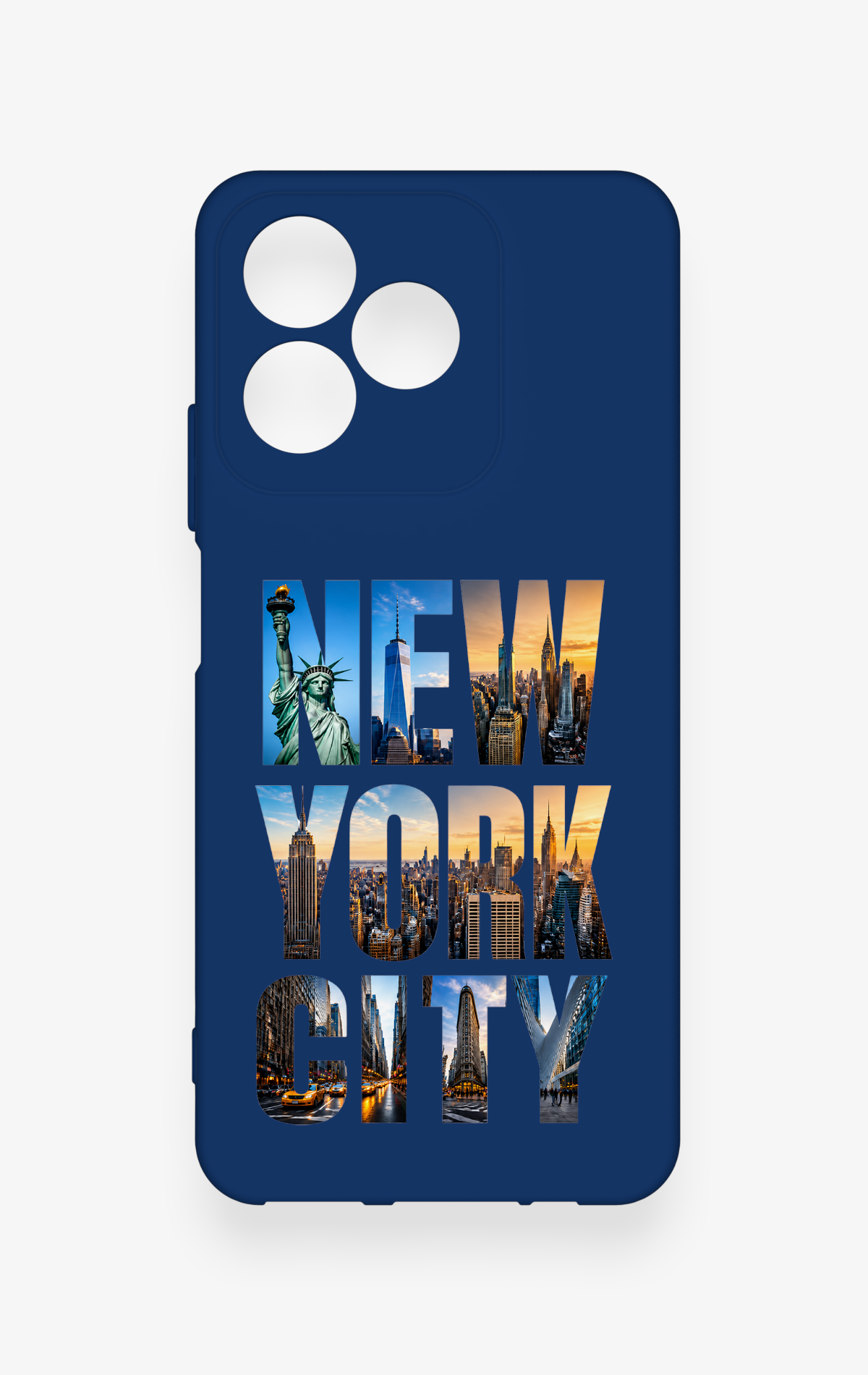 Realme C53 Uyumlu New York City Desenli Silikon Kılıf