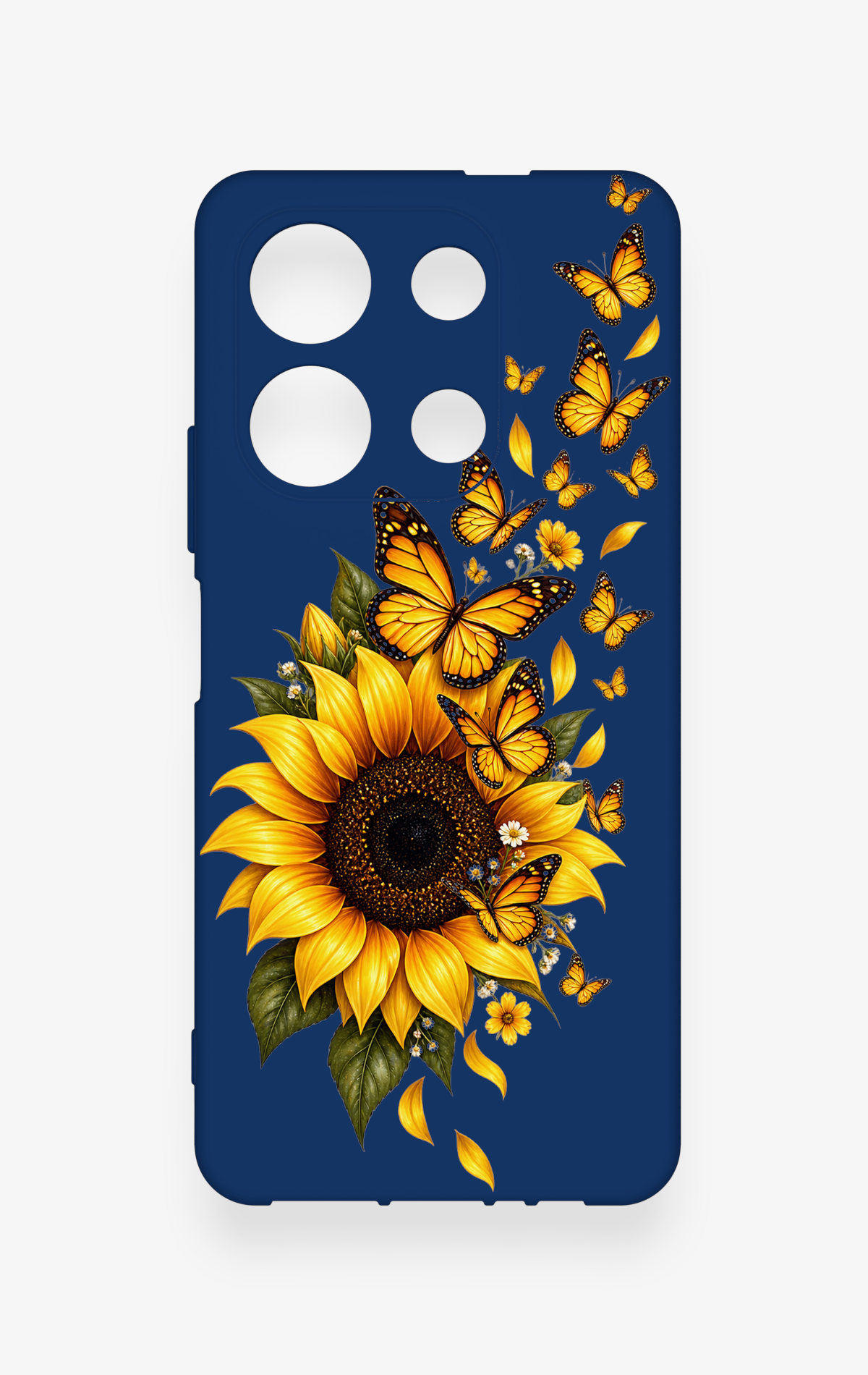 İnfinix Note 30 Uyumlu Ayçiçeği Desenli Silikon Kılıf