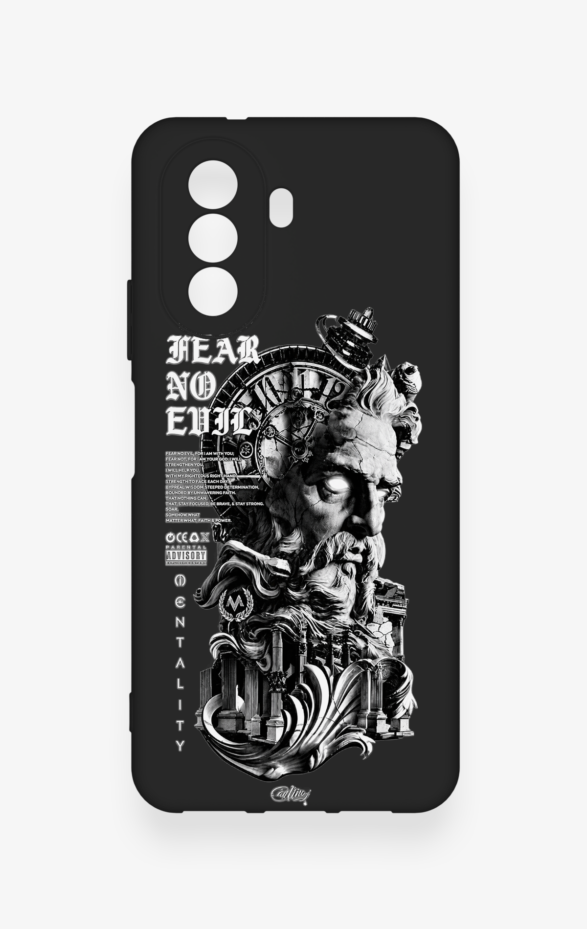 Huawei Nova Y70 Uyumlu Fear No Evil Desenli Silikon Kılıf