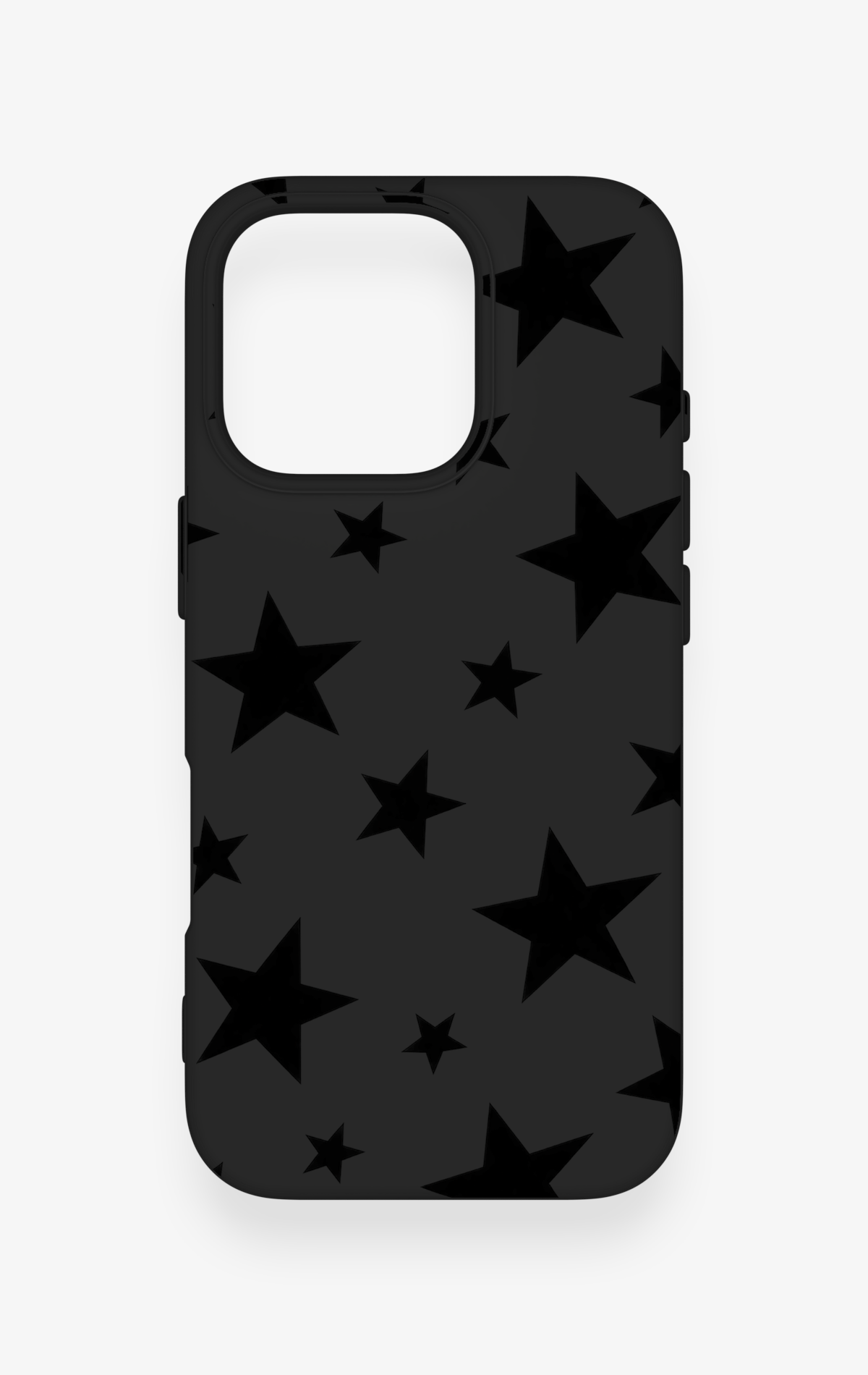 iPhone 16 Pro Uyumlu Siyah Star Desenli Silikon Kılıf