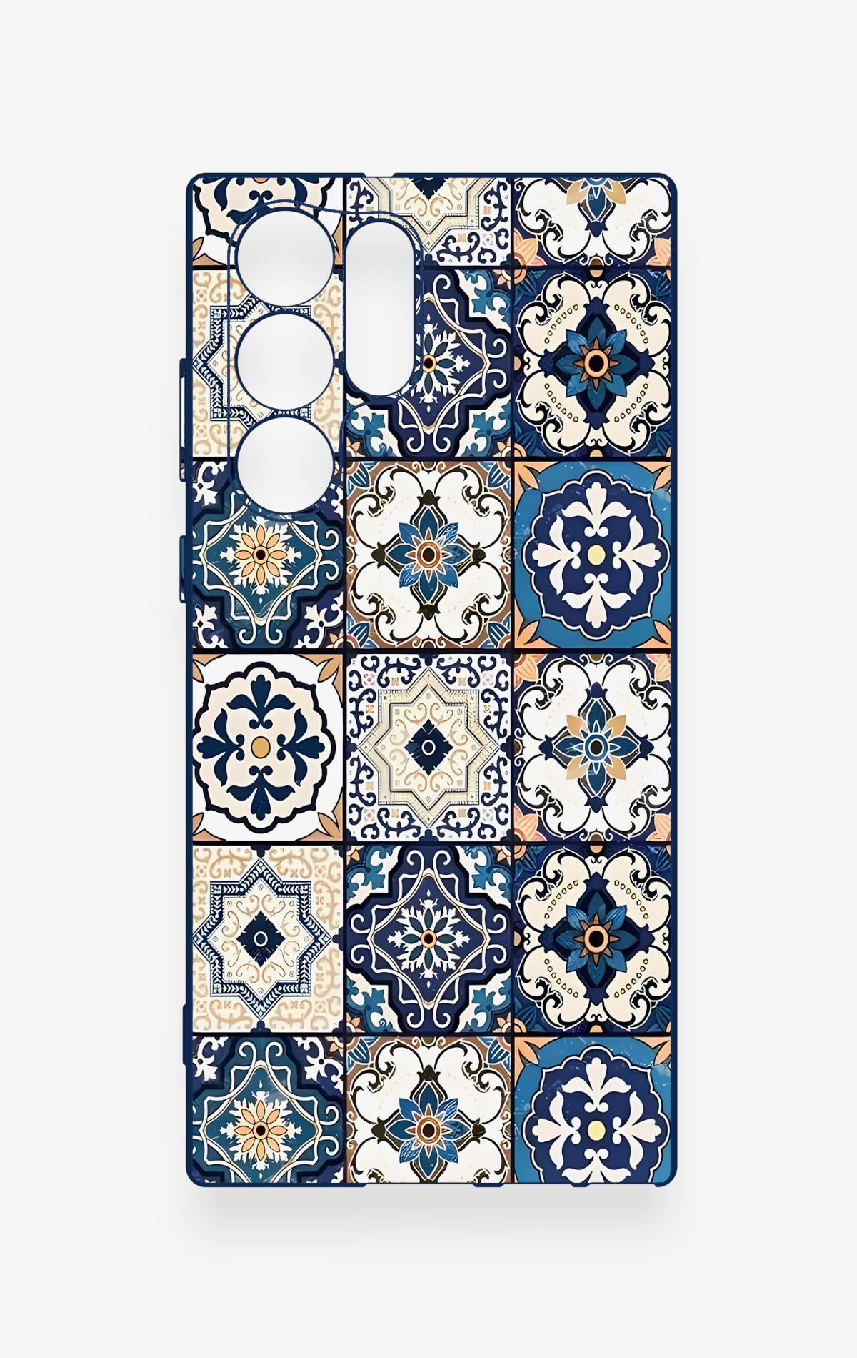 Samsung S22 Ultra Uyumlu Mozaik Çini Desenli Silikon Kılıf