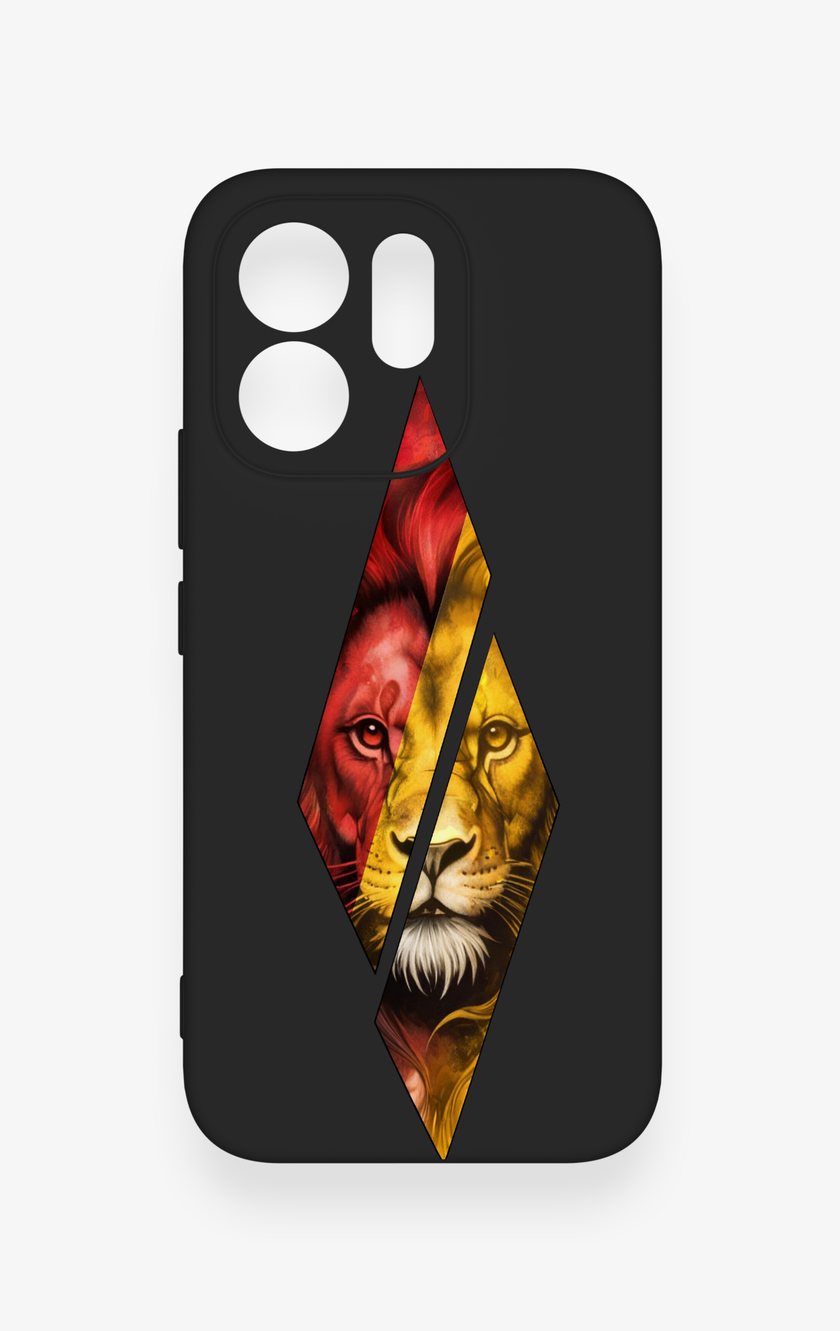 Vivo V70 5G Uyumlu Kesik Aslan Desenli Silikon Kılıf