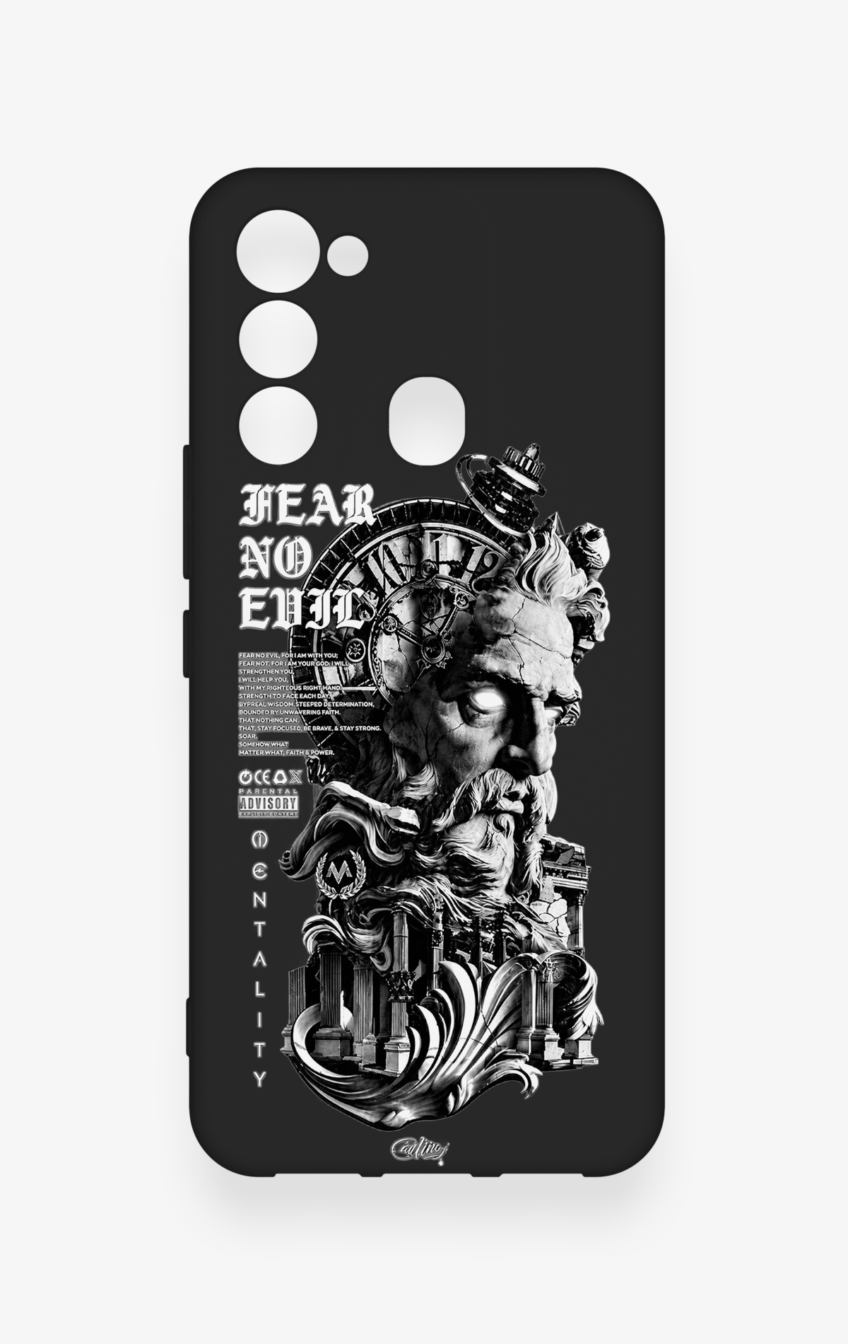 Tecno Spark 8C Uyumlu Fear No Evil Desenli Silikon Kılıf