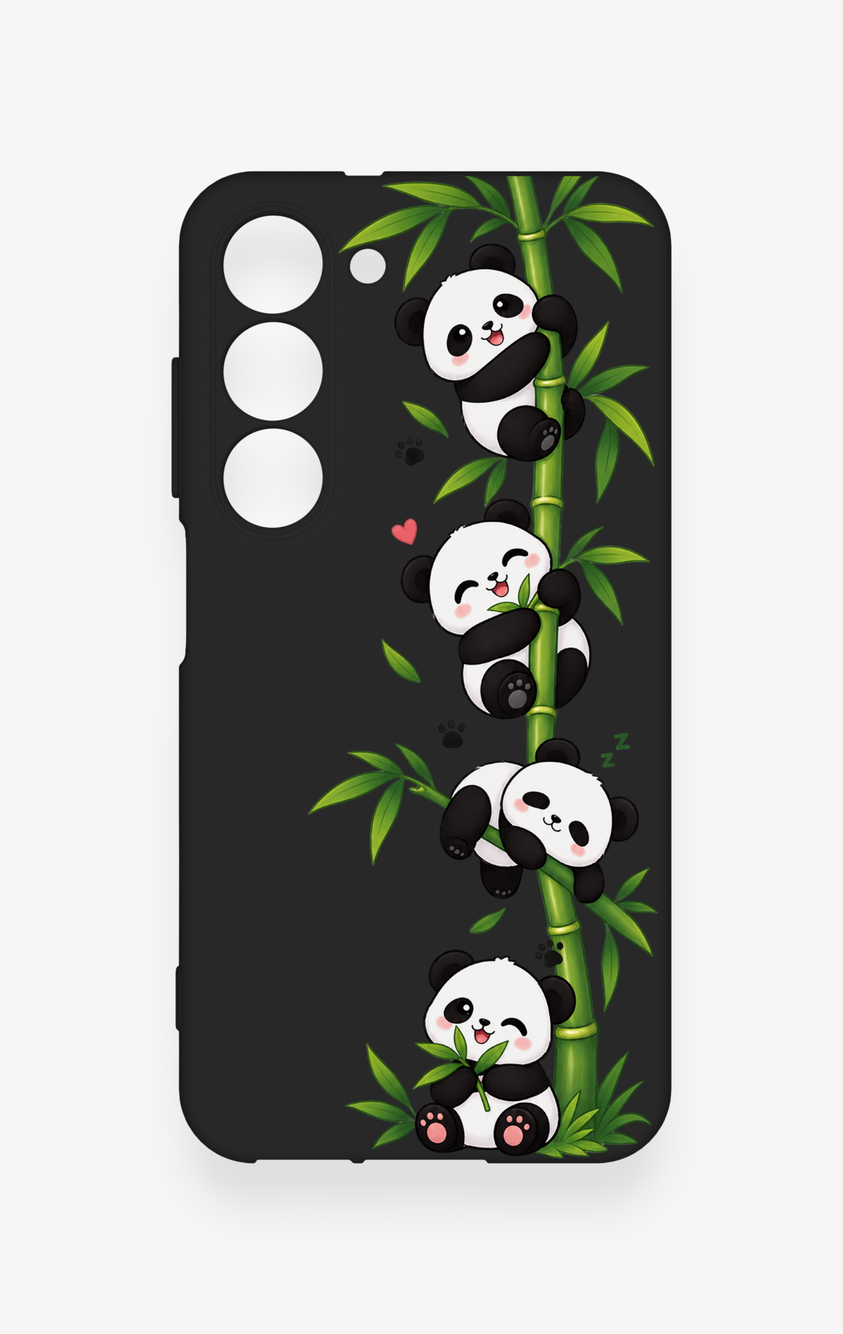 Samsung S23 Uyumlu Sevimli Panda Bambu Desenli Silikon Kılıf