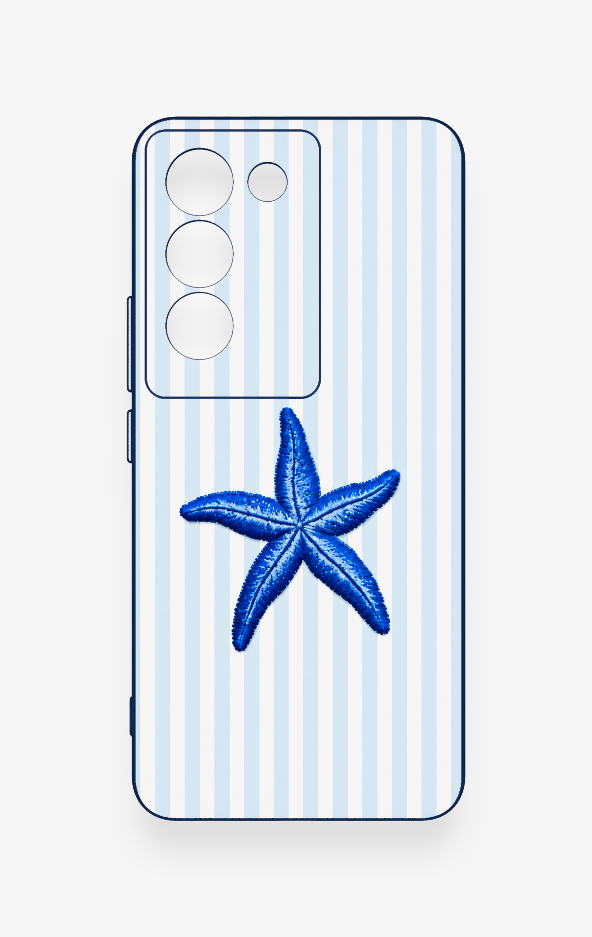 Vivo V30 Lite Uyumlu Mavi Deniz Yıldızı Desenli Silikon Kılıf