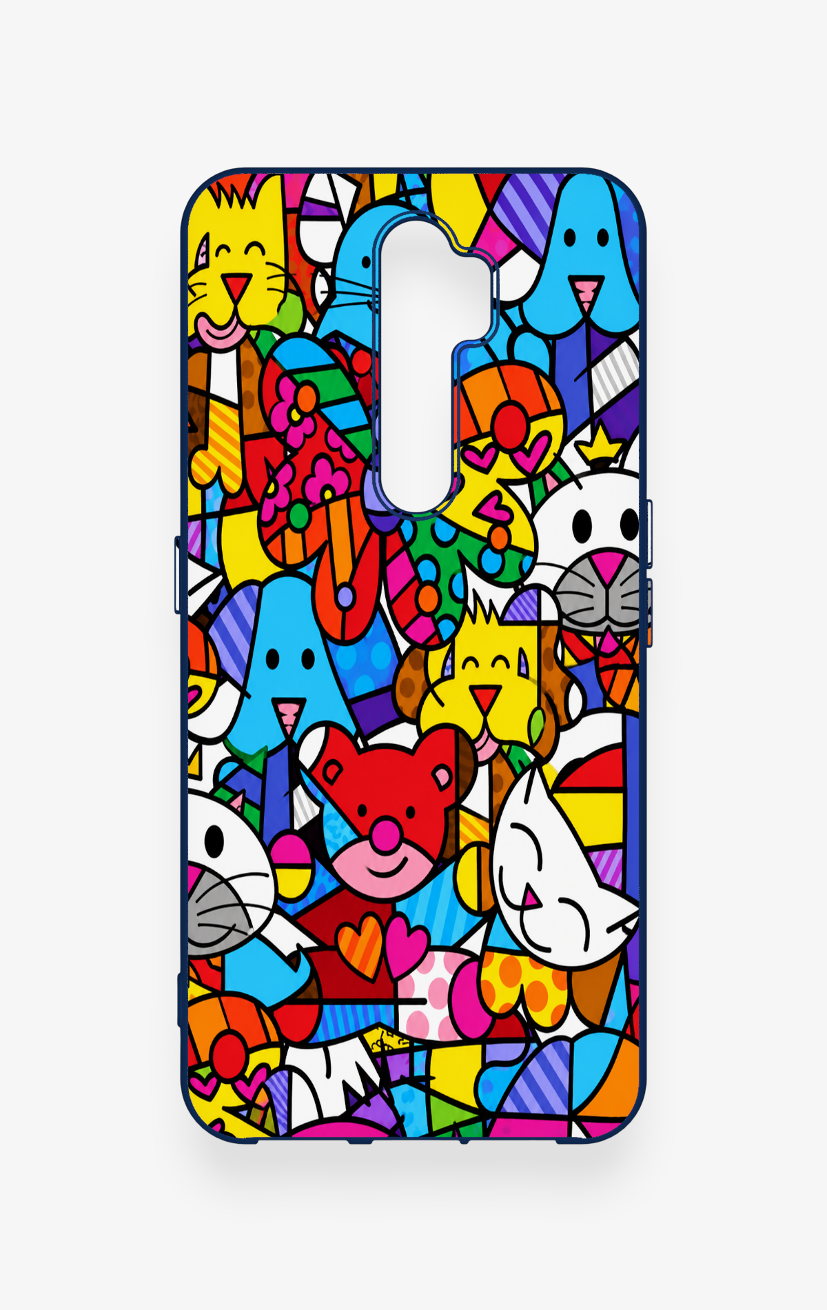 Oppo A5 2020 Uyumlu Britto Garden Desenli Silikon Kılıf