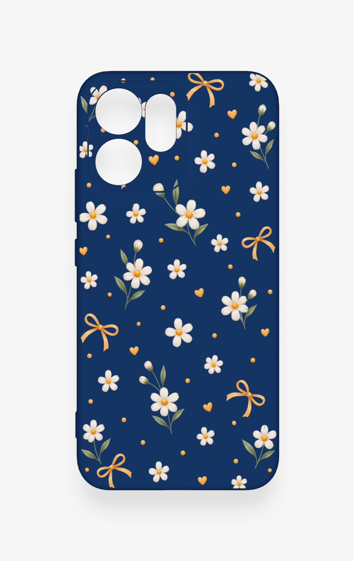Oppo Reno 14F Uyumlu Papatya Fiyonk Desenli Silikon Kılıf