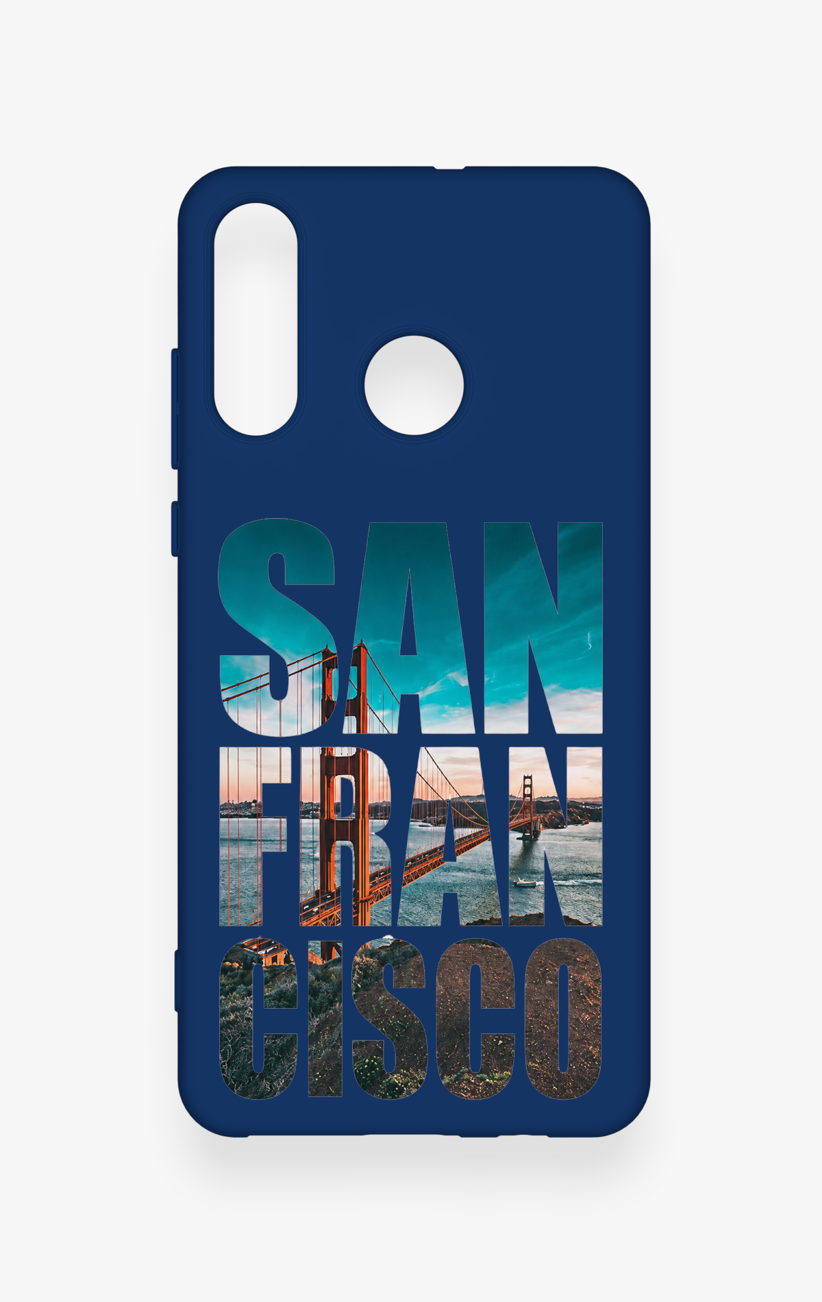 Huawei P30 Lite Uyumlu San Francisco Desenli Silikon Kılıf