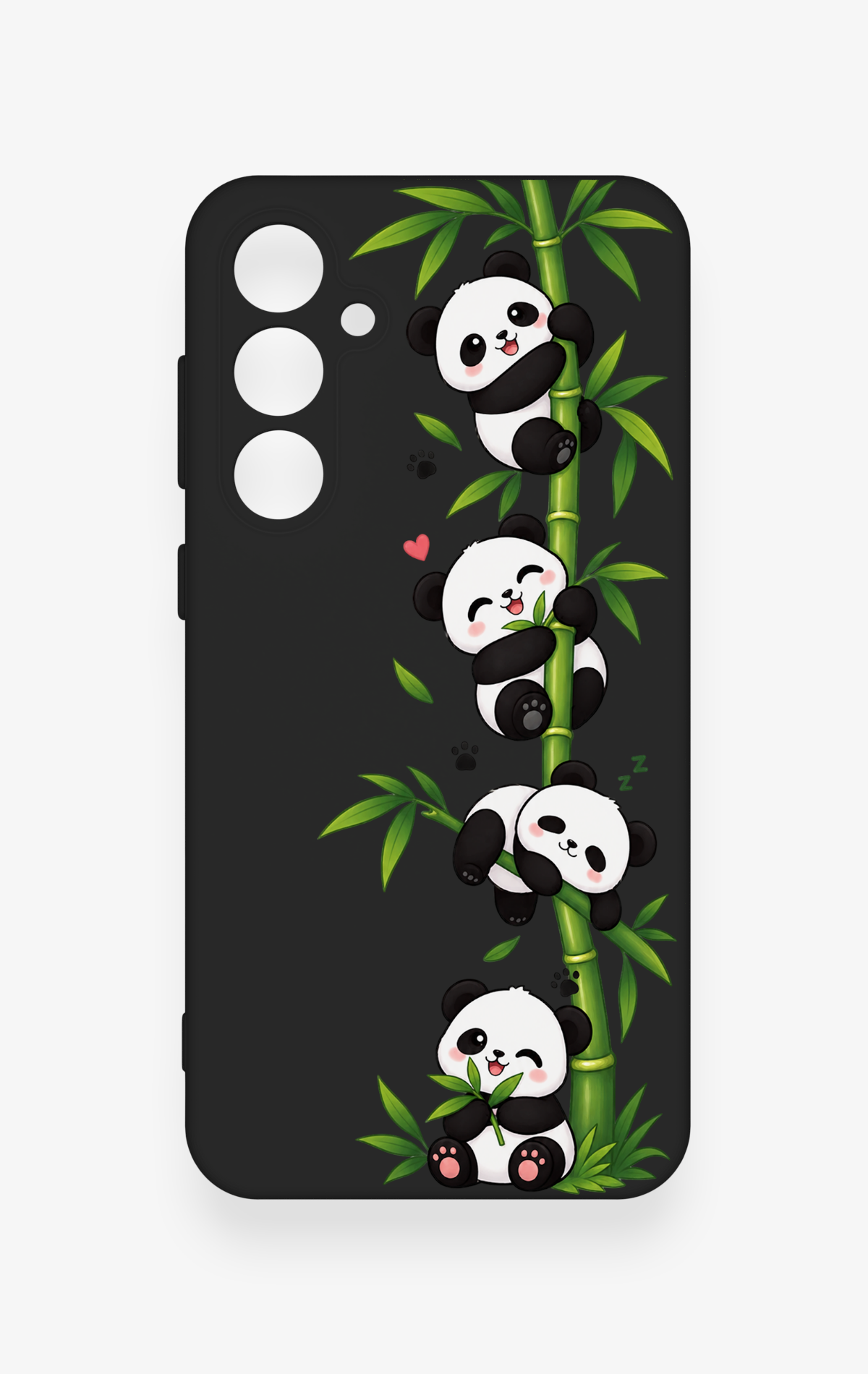 Samsung S23Fe Uyumlu Sevimli Panda Bambu Desenli Silikon Kılıf