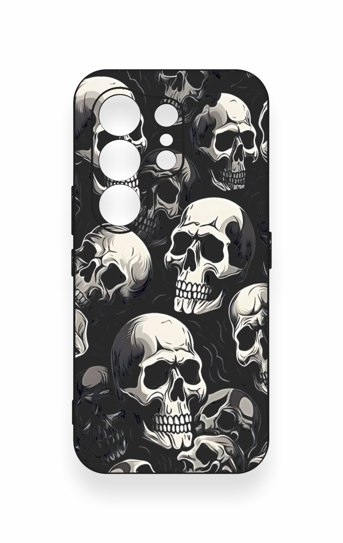 Tecno Camon 50 4G Uyumlu Kuru Kafa Desenli Silikon Kılıf