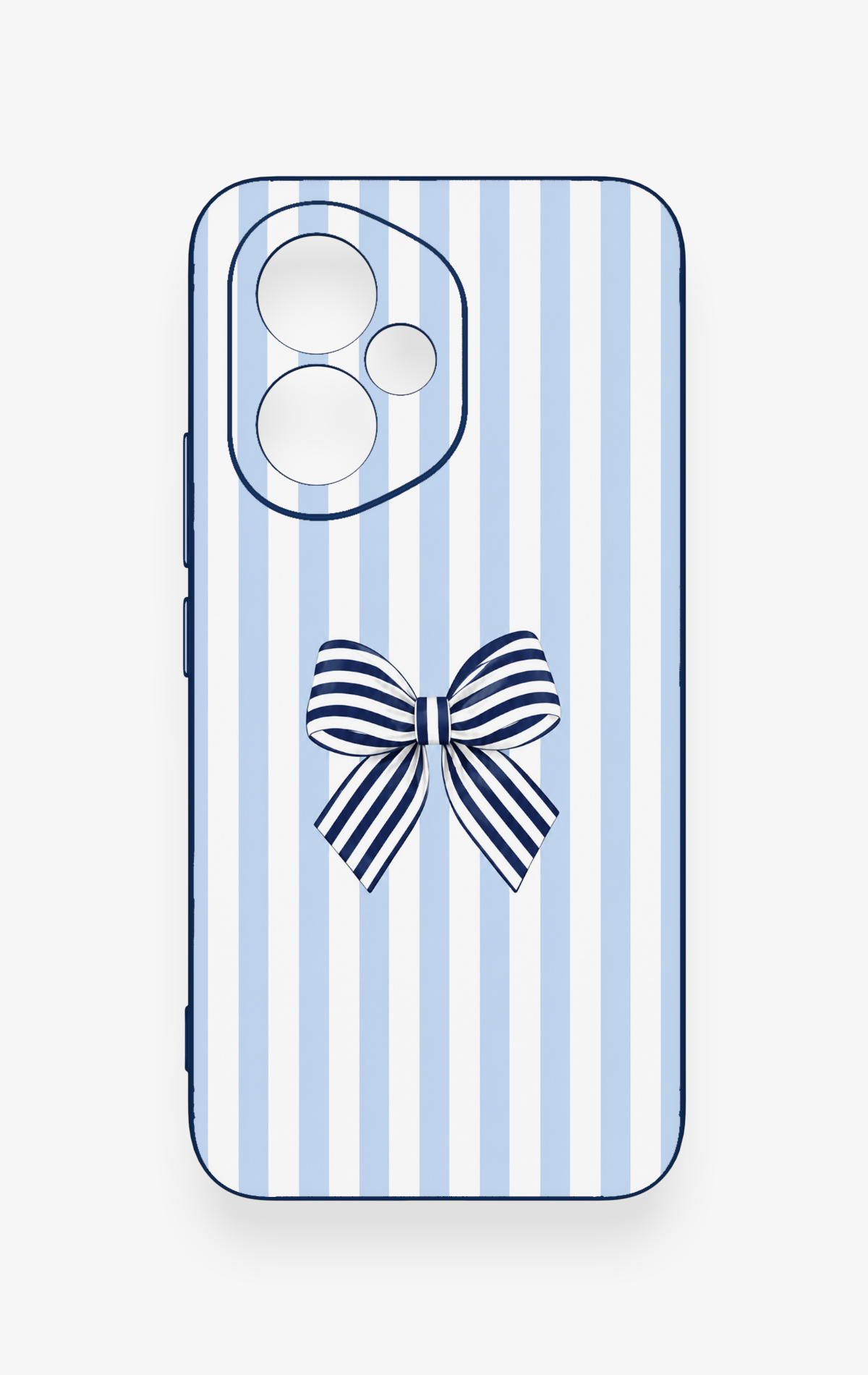 Honor 400 Uyumlu Mavi Beyaz Kurdele Desenli Silikon Kılıf