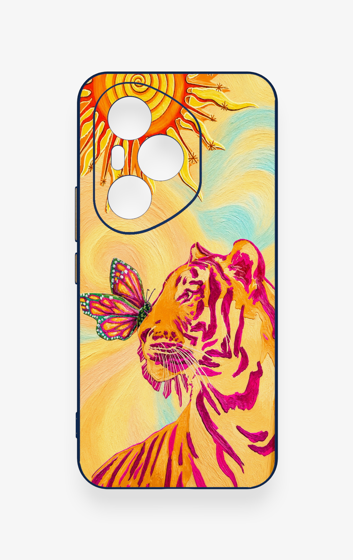 Honor 400 Pro Uyumlu Güneşin Kaplanı Desenli Silikon Kılıf