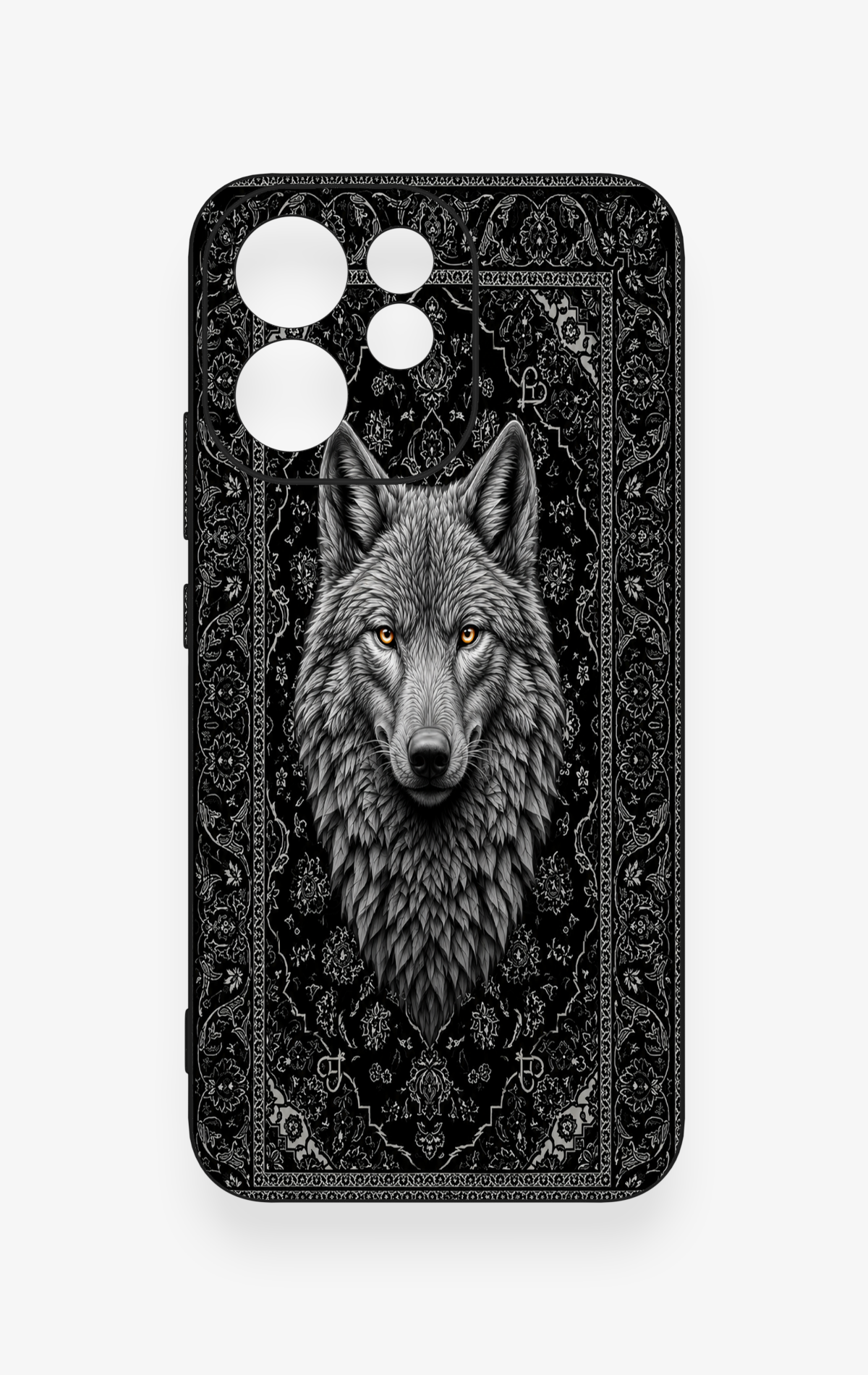 Oppo Reno 15F Uyumlu Etnik Kurt Desenli Silikon Kılıf