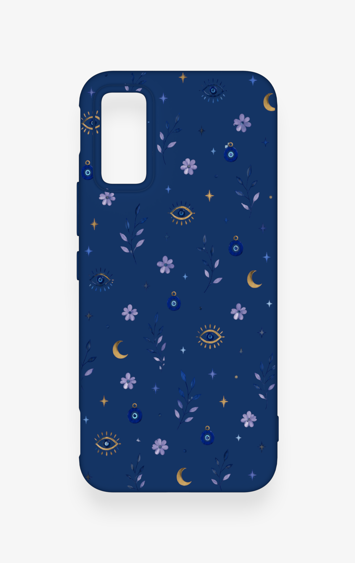 İnfinix Gt 30 Pro Uyumlu Mavi Nazar Papatya Desenli Silikon Kılıf