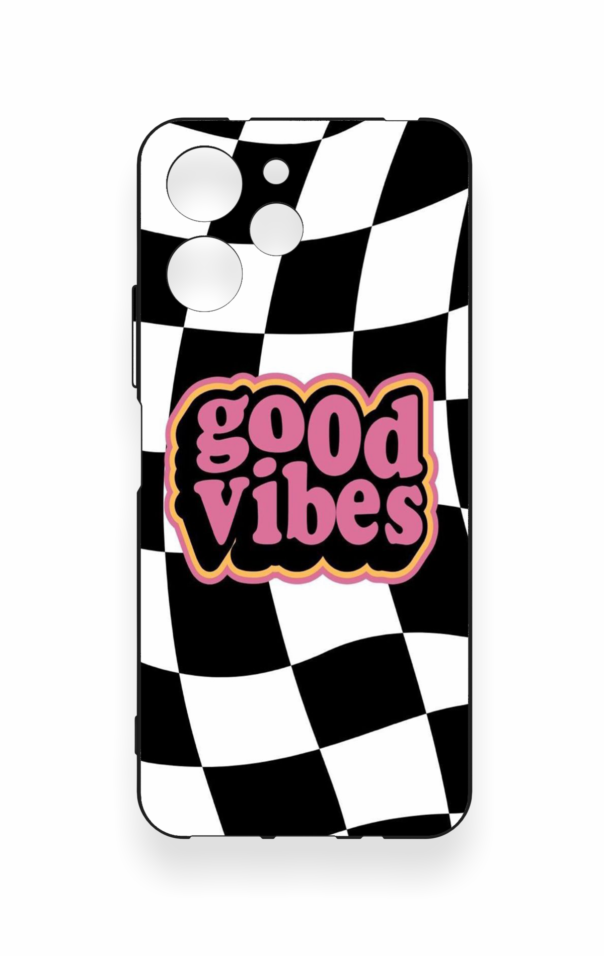 Redmi 12 Uyumlu Black Good Vibes Desenli Silikon Kılıf