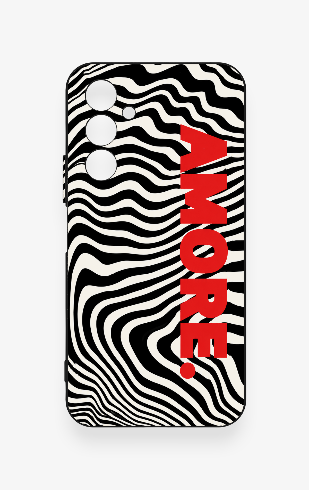 Samsung A54 Uyumlu Zebra Amore Desenli Silikon Kılıf